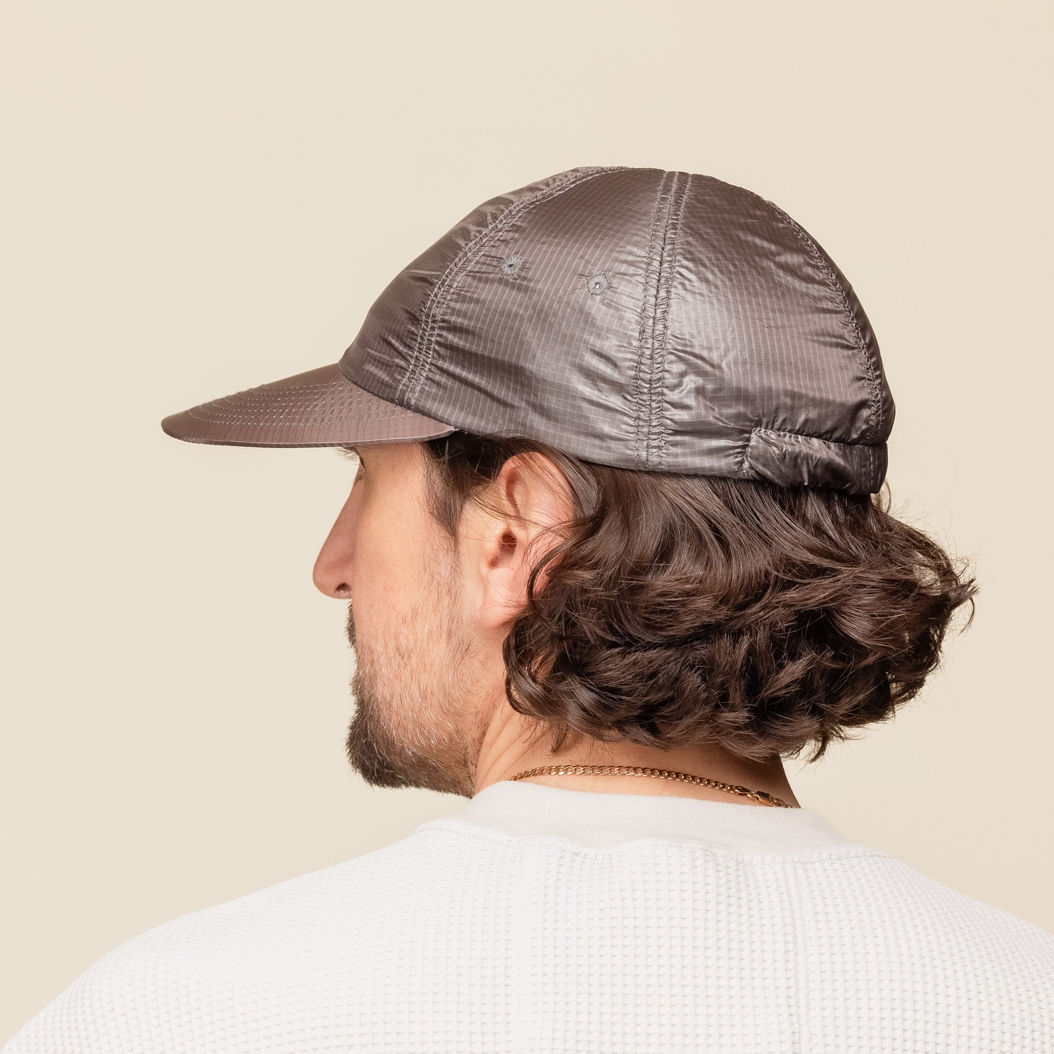 SS24ML01RIP Found Feather - Classic 6 Panel Rip Stop Cap - Charcoal Blue