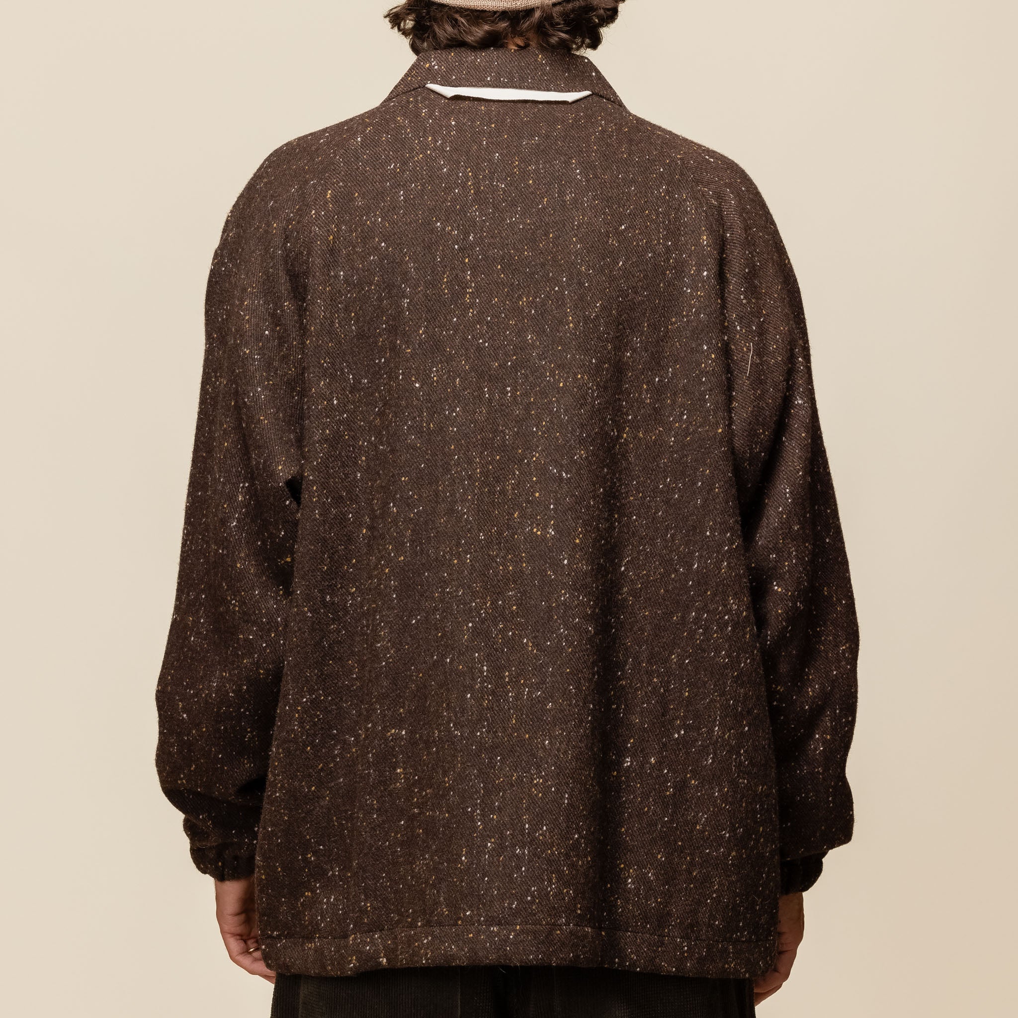 Merely Made - Premium Colour Nap Tweed Coach Jacket - Nap Brown