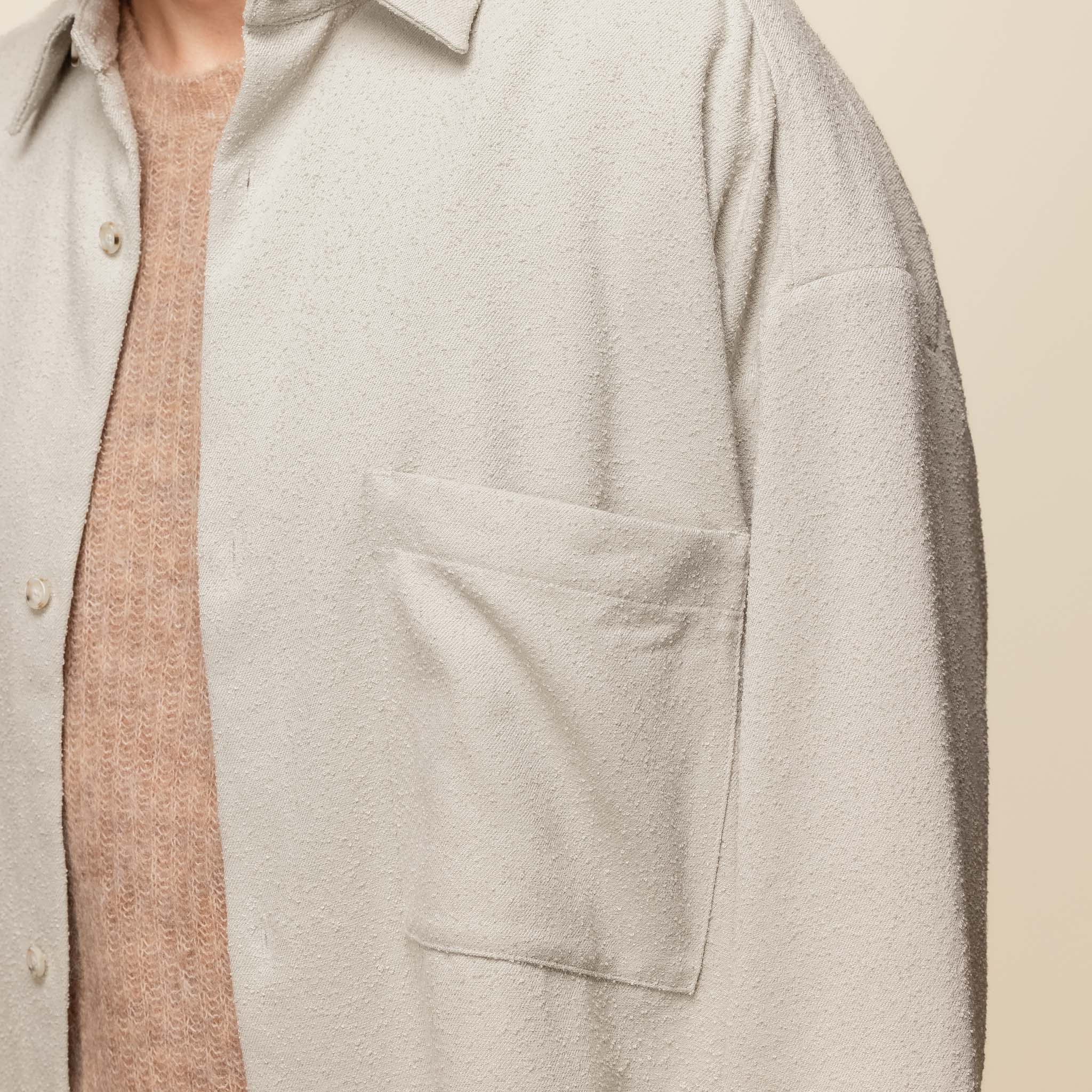 Merely Made - Napping Cropped Shirt - Dust Grey