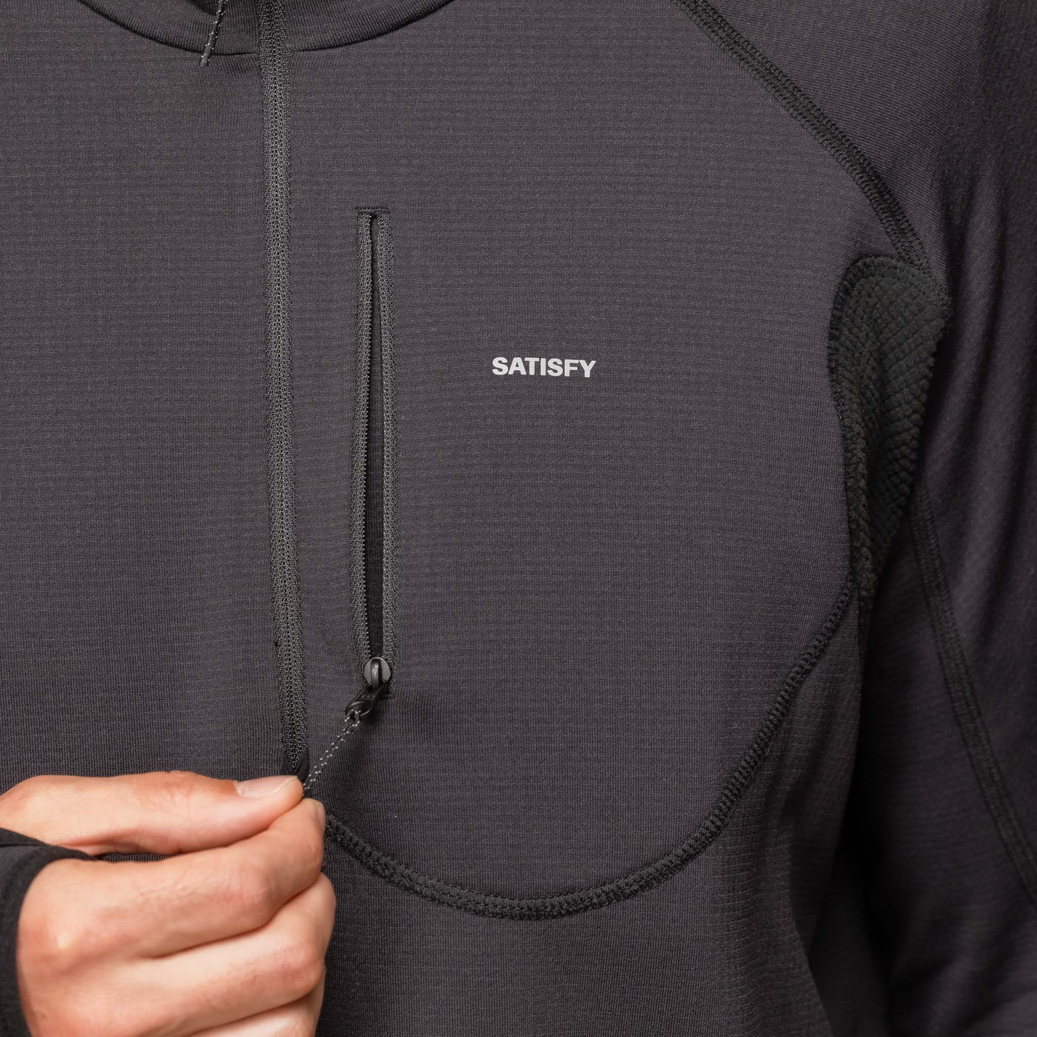 Satisfy Running - Ghostfleece™ 1/2 Zip Sweater - Black