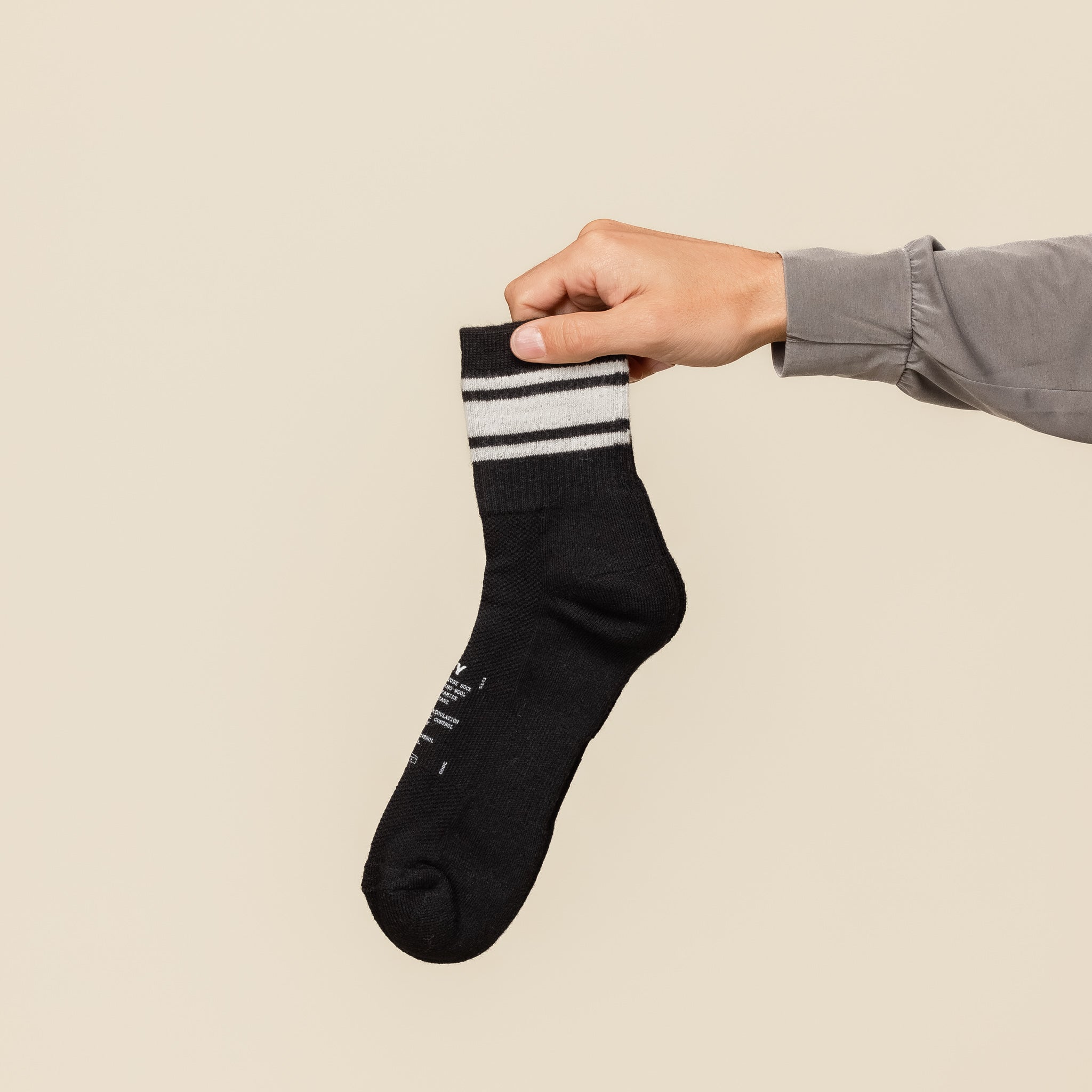 Satisfy Running - Merino Tube Socks - Black