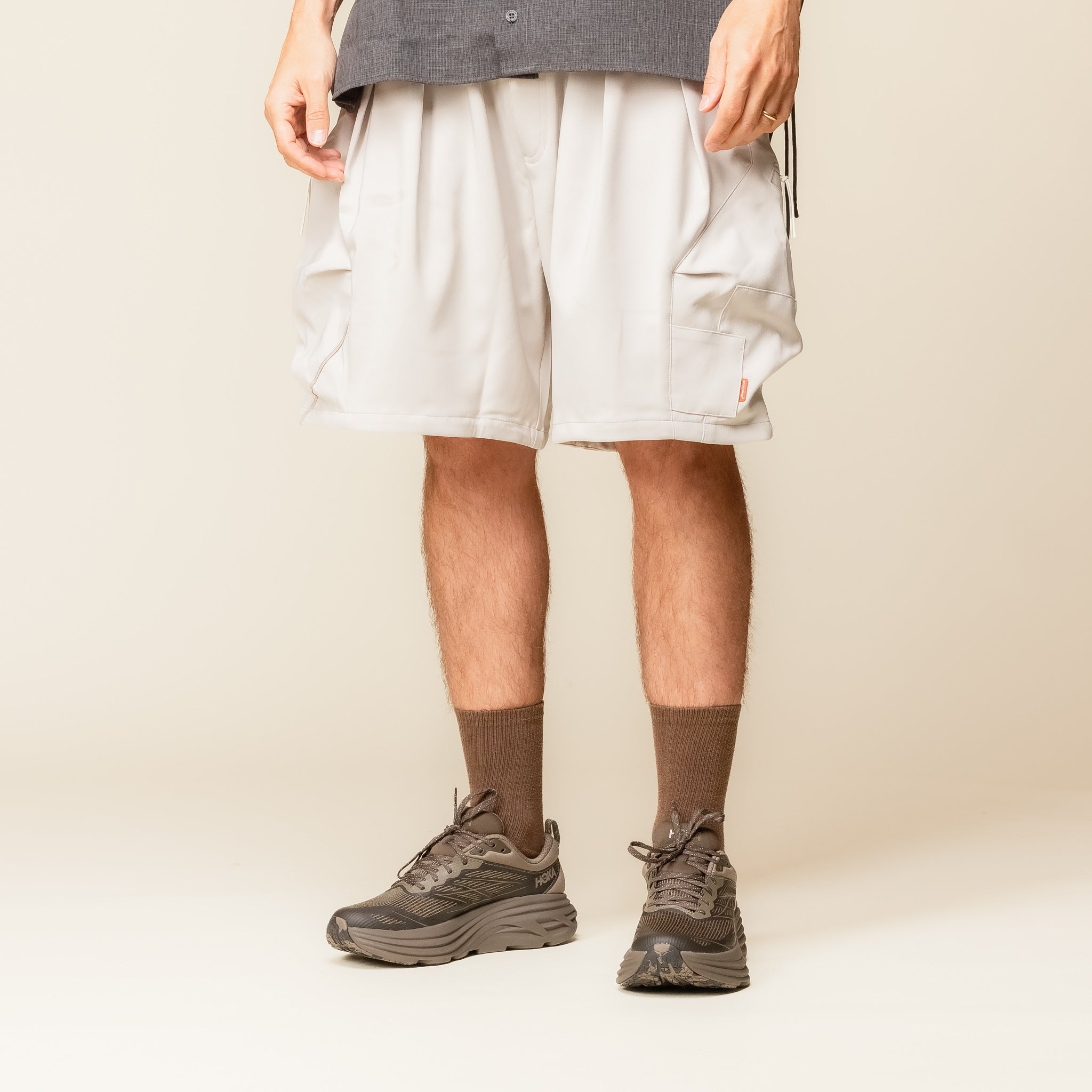 GOOPiMADE - P01-M “Asymptotic” Utility Shorts - Bone (Off White)