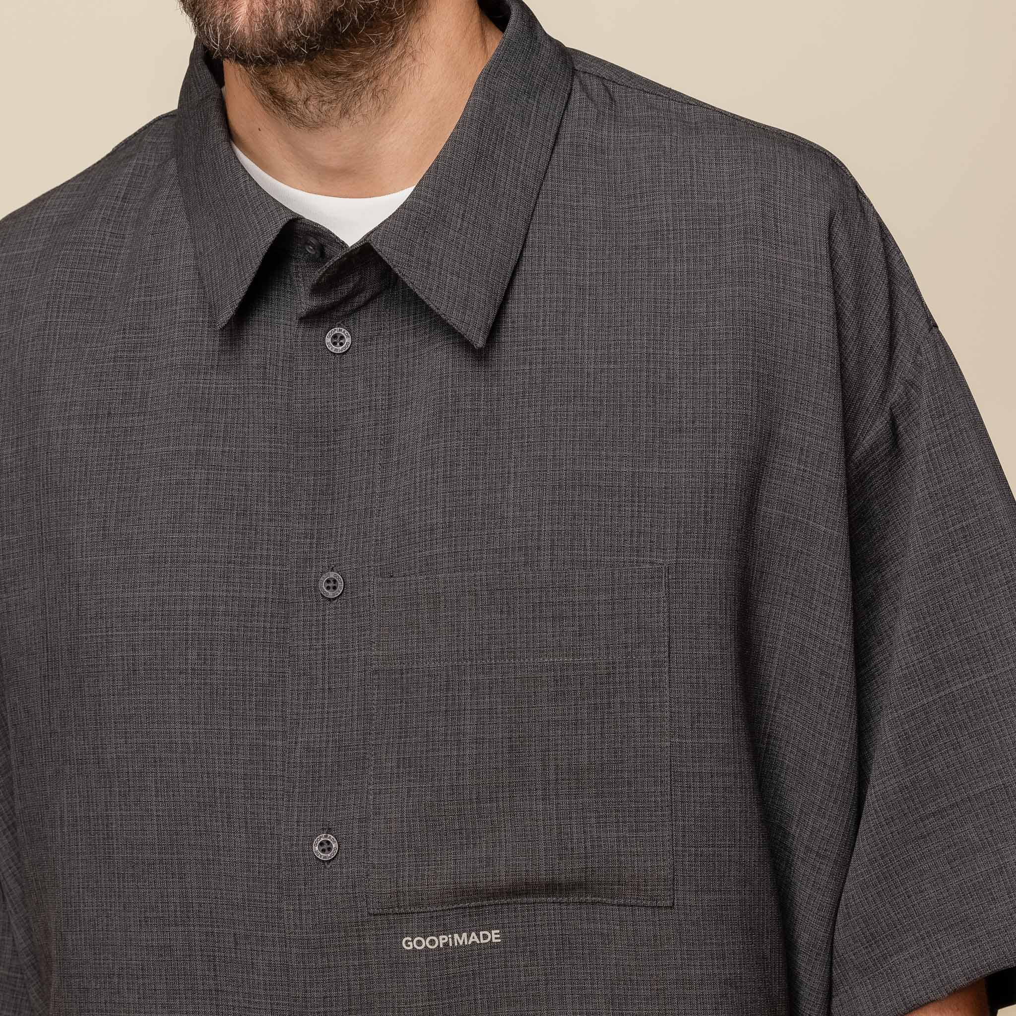 GOOPiMADE - “GNV-S1” SOFTBOX Oversized Strap Shirt - Grey