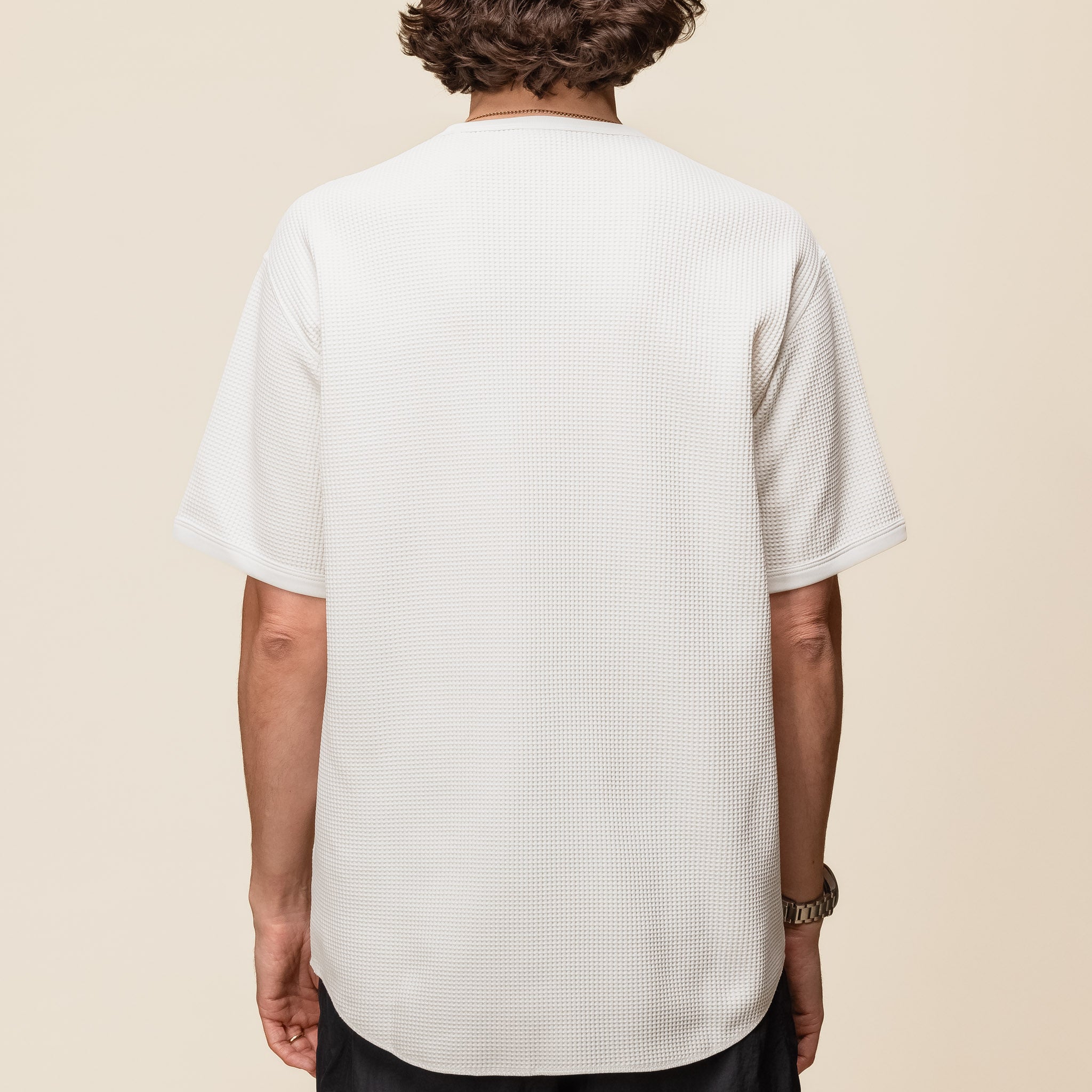 GM64104 Goldwin - Waffle Light Gusset T-Shirt - White "Goldwin official website"