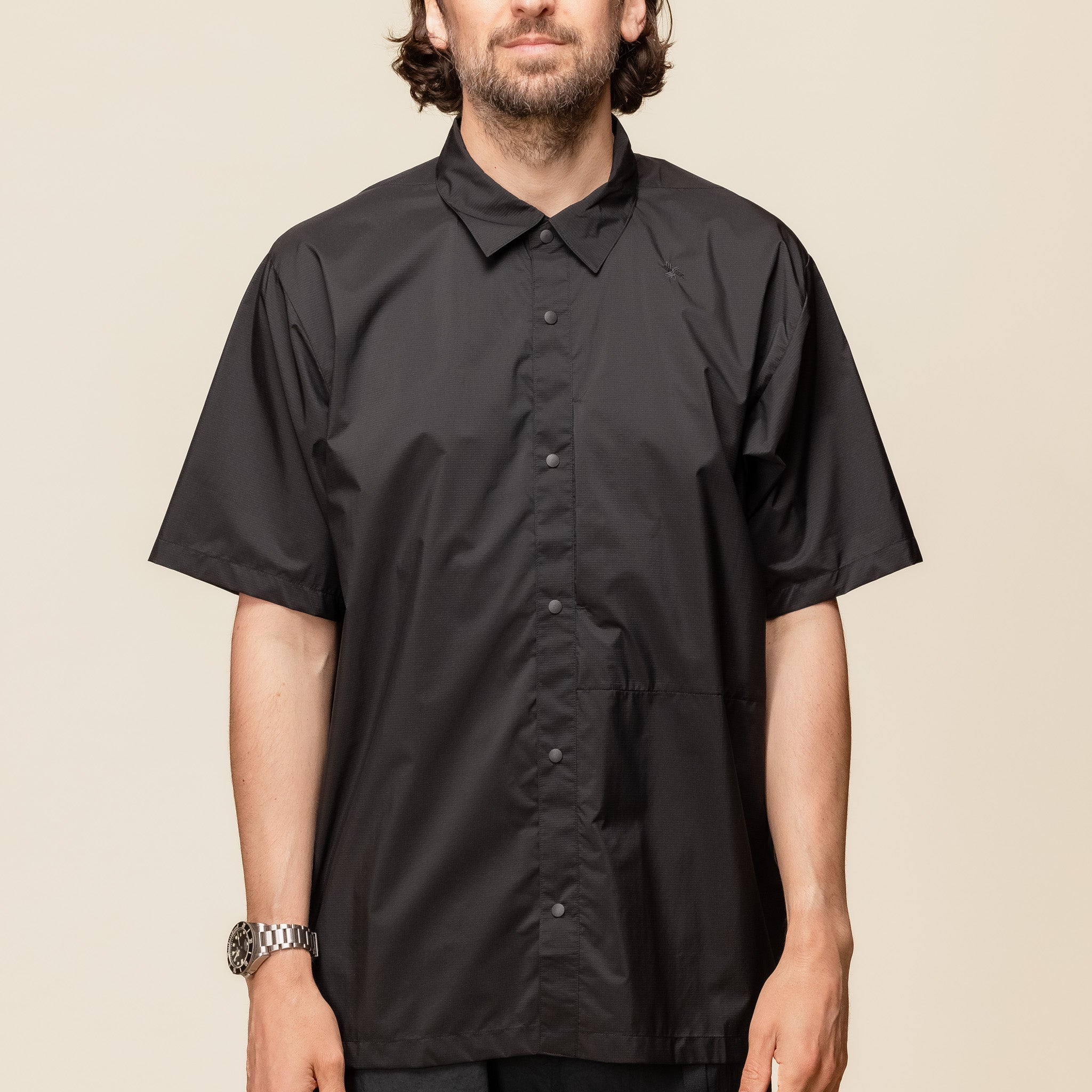 GM54105 Goldwin - Pertex Double Cloth S/S Shirt - Black "Goldwin official website"