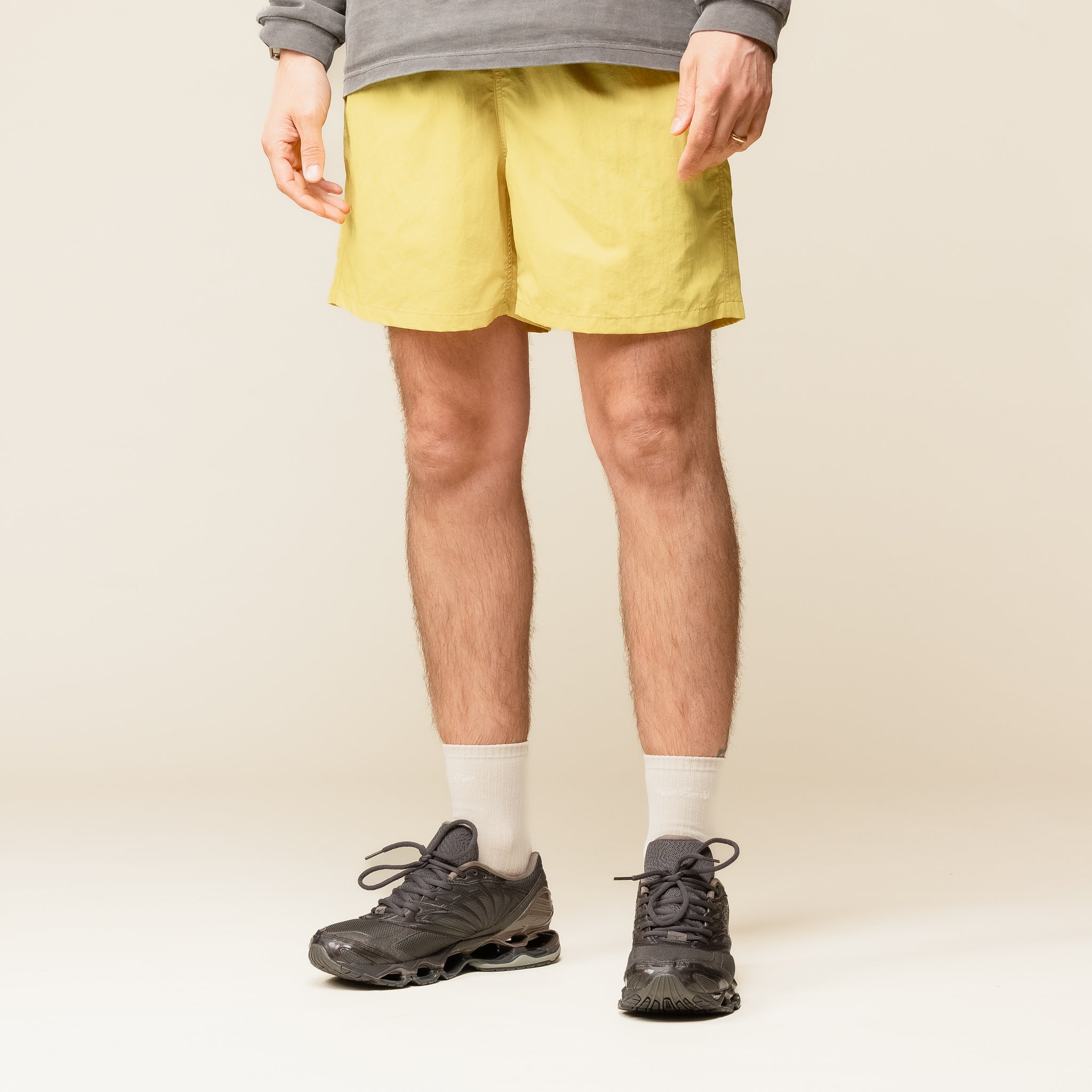 GM74176 Goldwin - Nylon Shorts 5 - Acid Yellow "Goldwin official website"