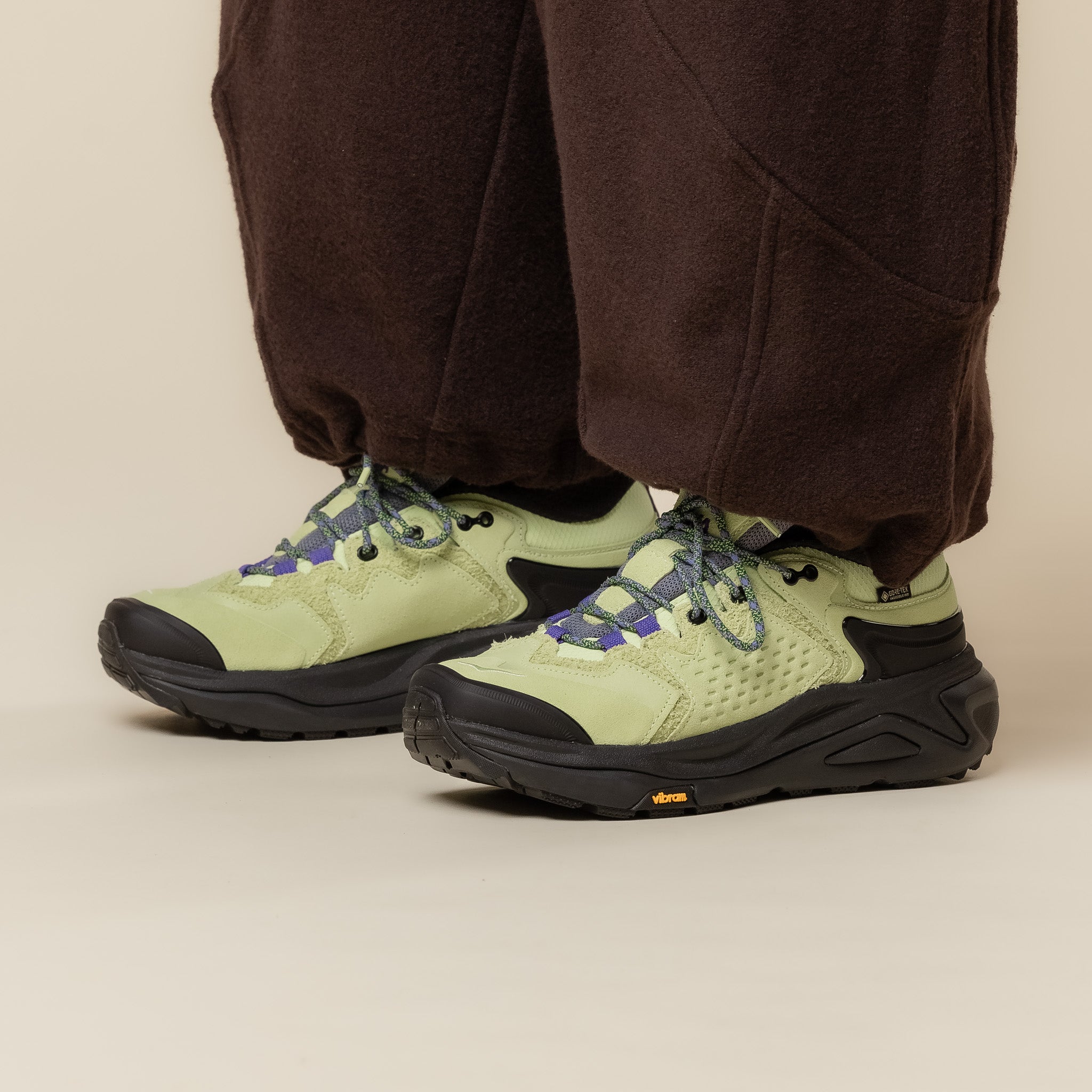 HOKA - Kaha 3 GORE-TEX Low Hiking Boots - Honeydew / Black