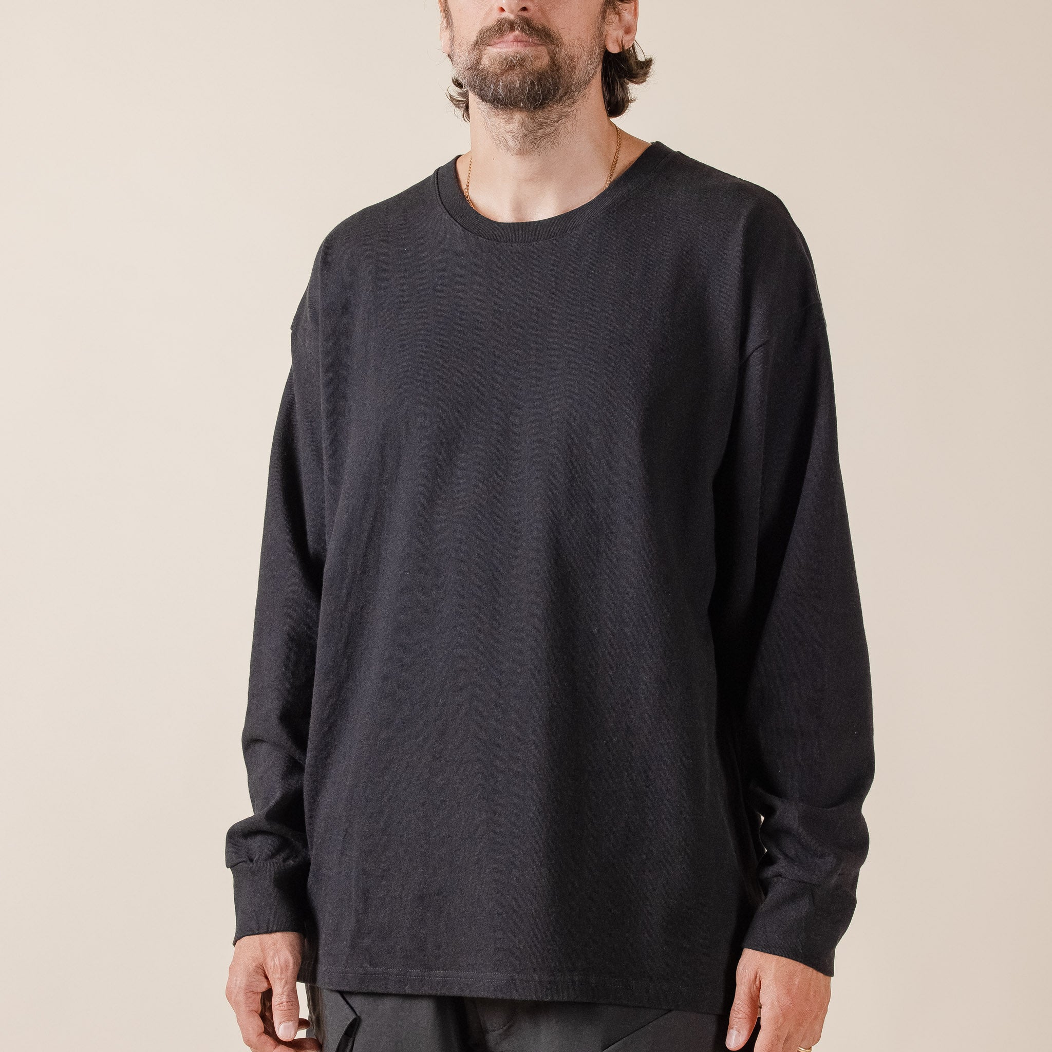 CMF Comfy Outdoor Garment - AW23 Heavy Cotton Long Sleeve T-Shirt - Black