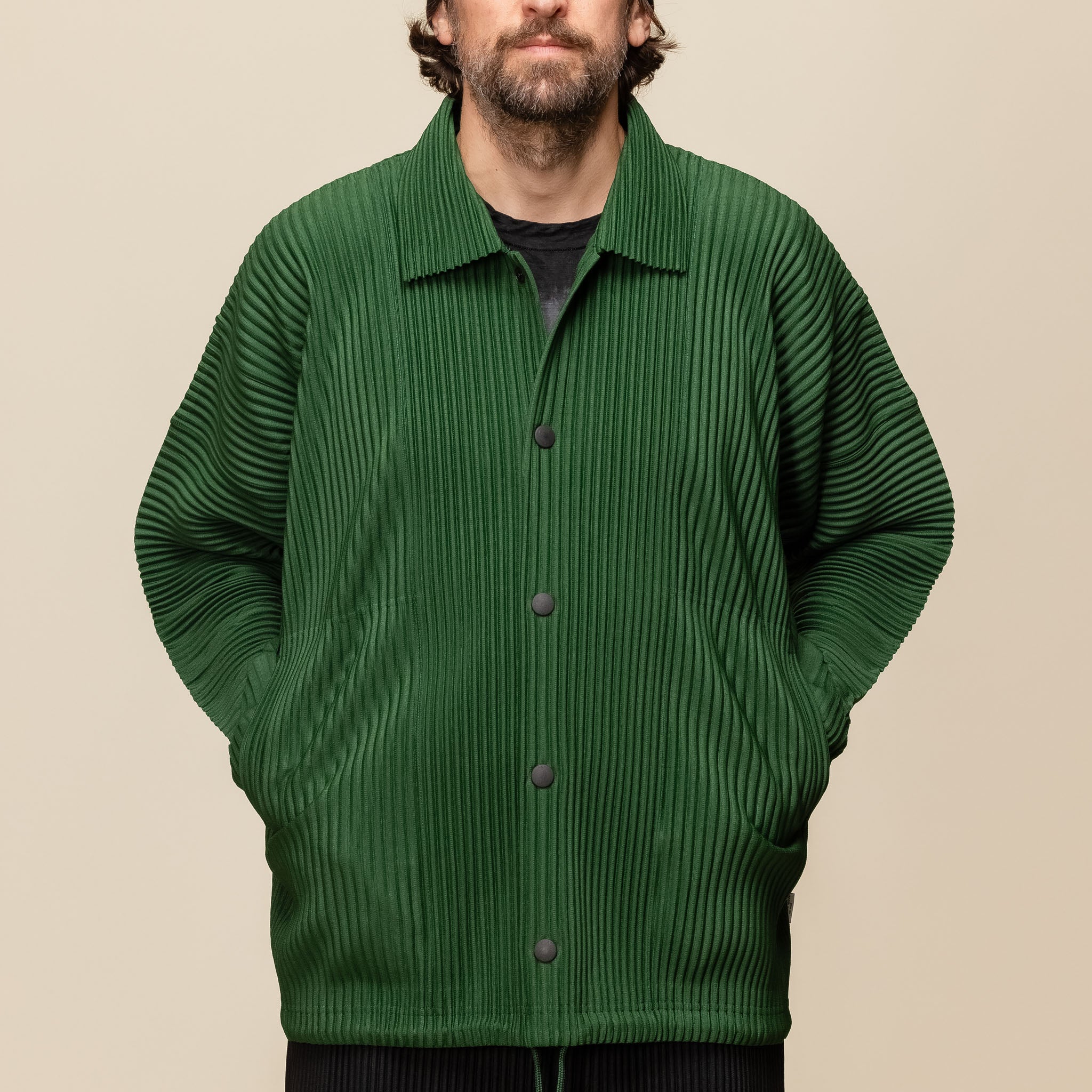 Homme Plissé Issey Miyake - Coach Jacket - Seaweed Green