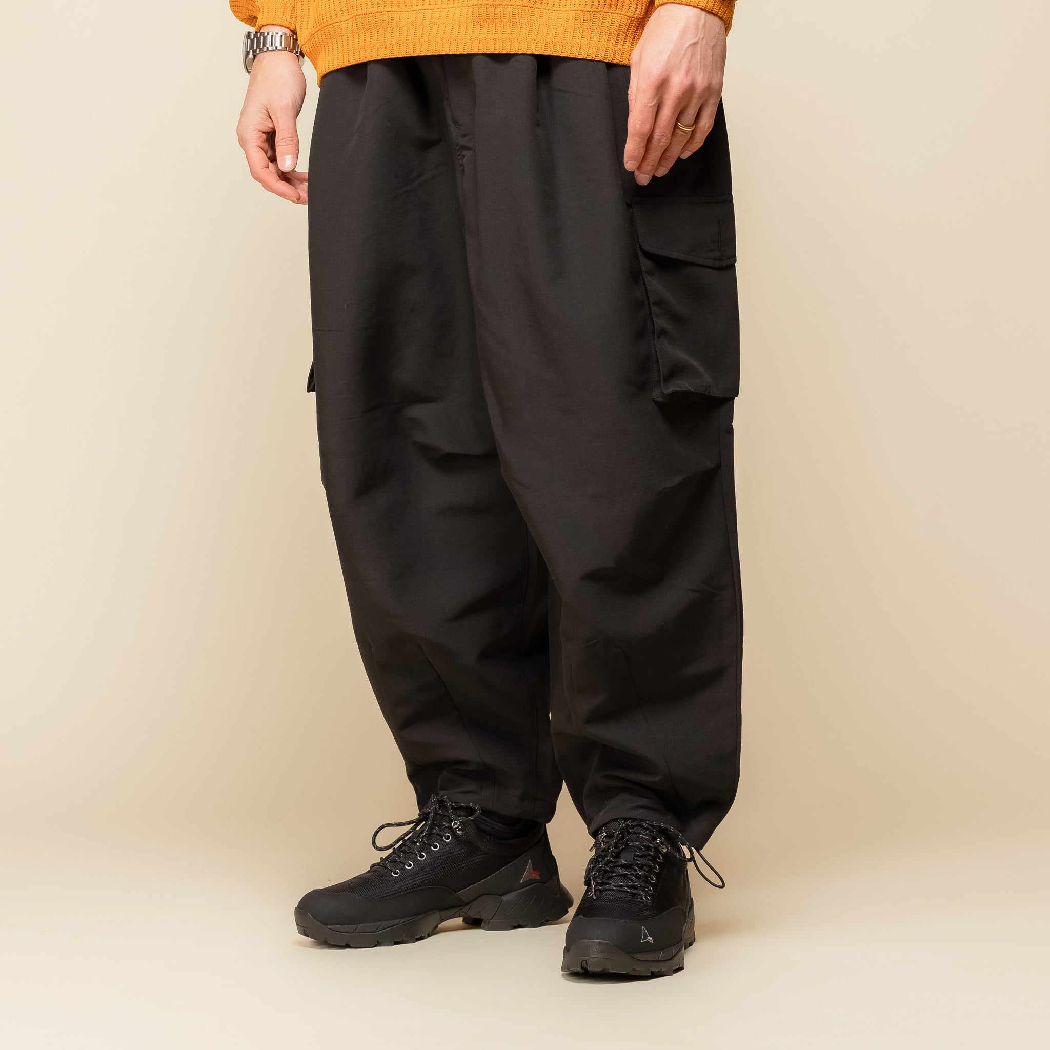 Tightbooth - T-65 Balloon Cargo Pants - Black "tightbooth stockists" "tightbooth Japan"