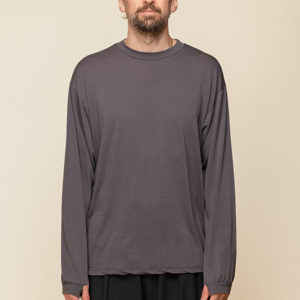 Gnuhr CREEPER CREW MERINO メリノウール ロンT Gnuhr - Creeper Crew Merino Sweater - Magnet | T.T.O.O