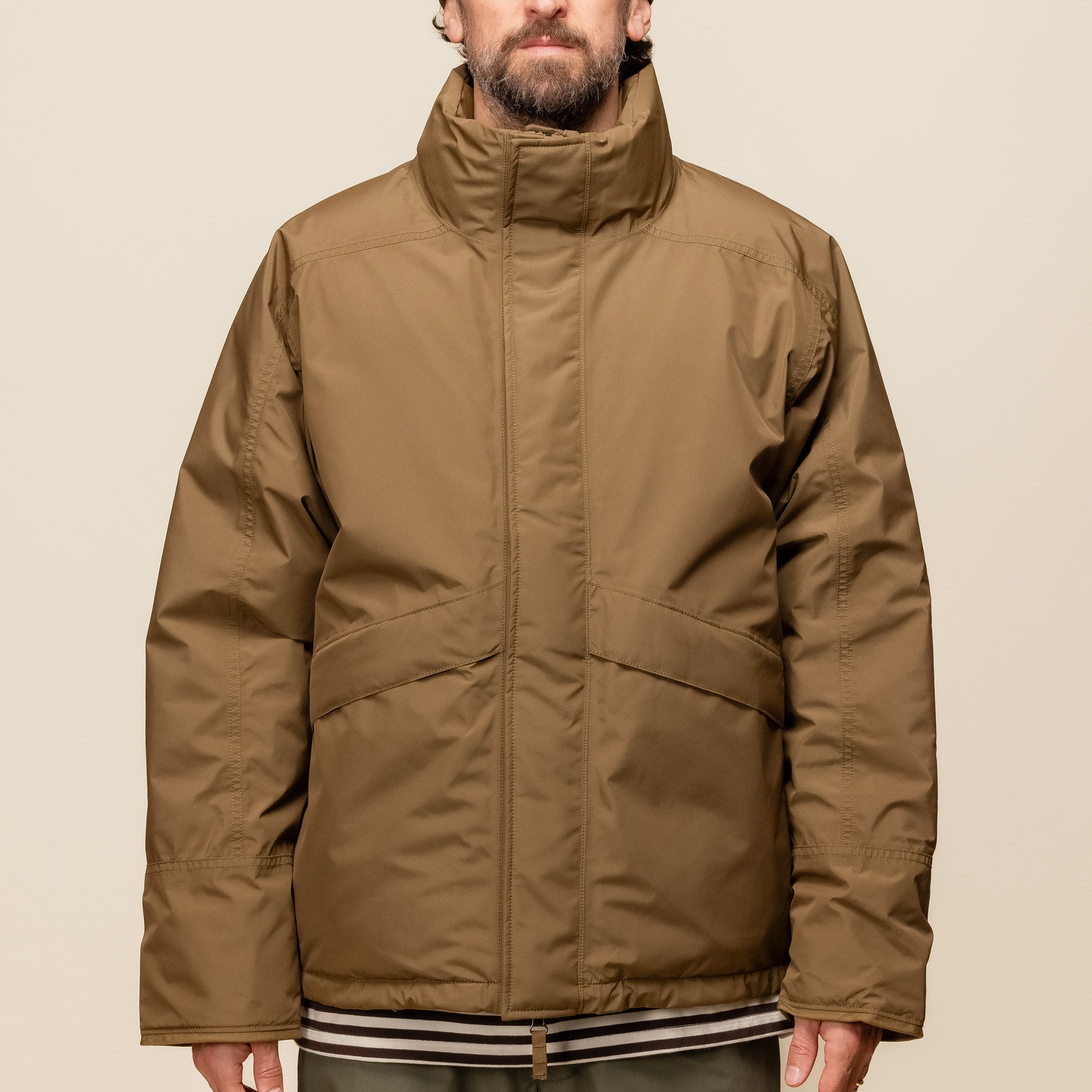 Nanamica Gore Tex Short Down Jacket Wet Sand