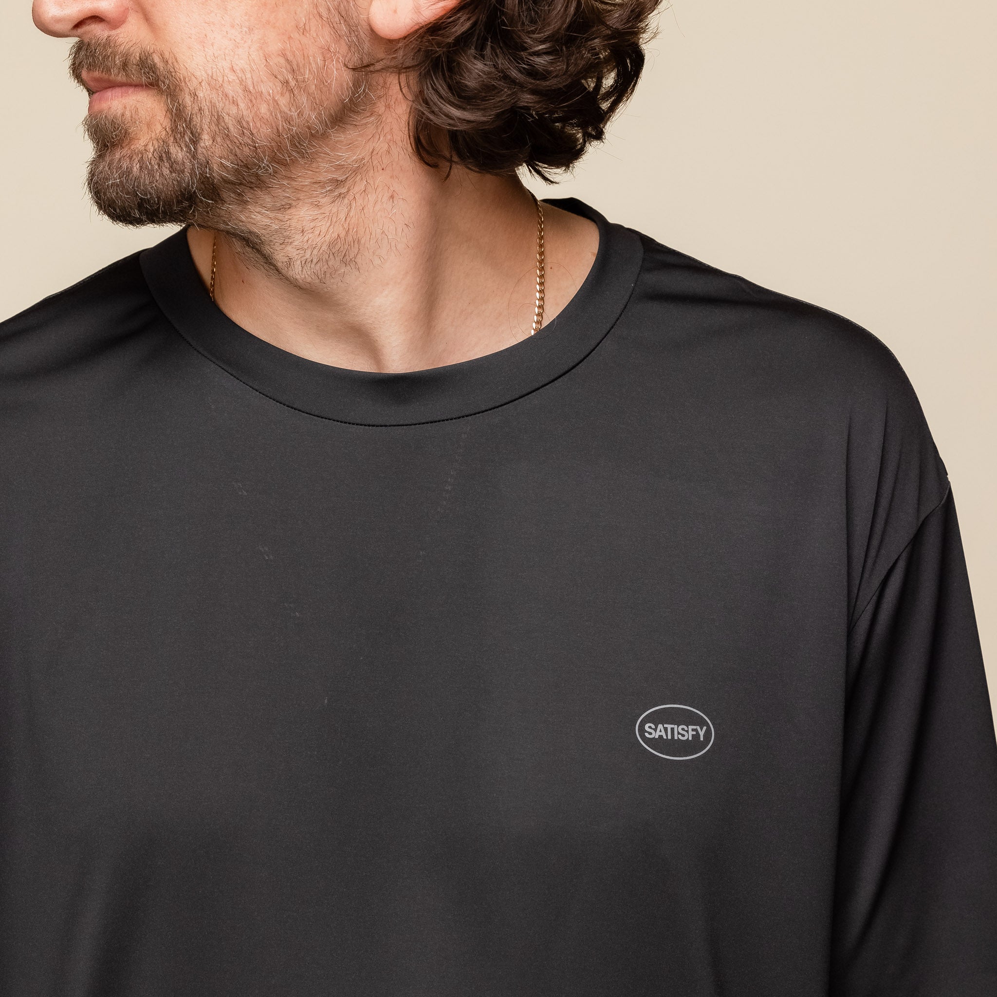 5086-BK-OV Satisfy Running - AuraLite™ T-Shirt - Black "satisfy running t-shirt"