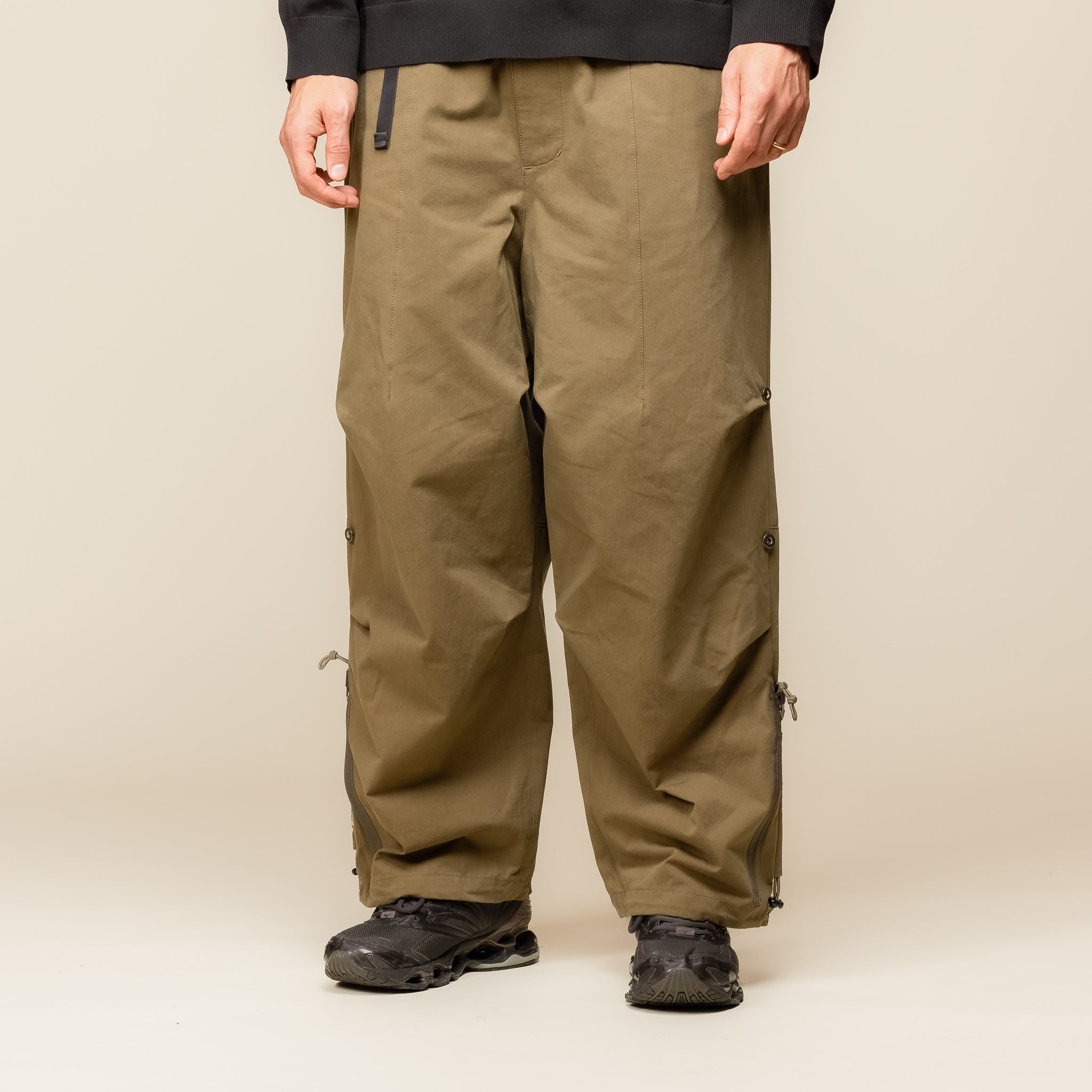 Poliquant - Changing Length Wide Pants - Khaki