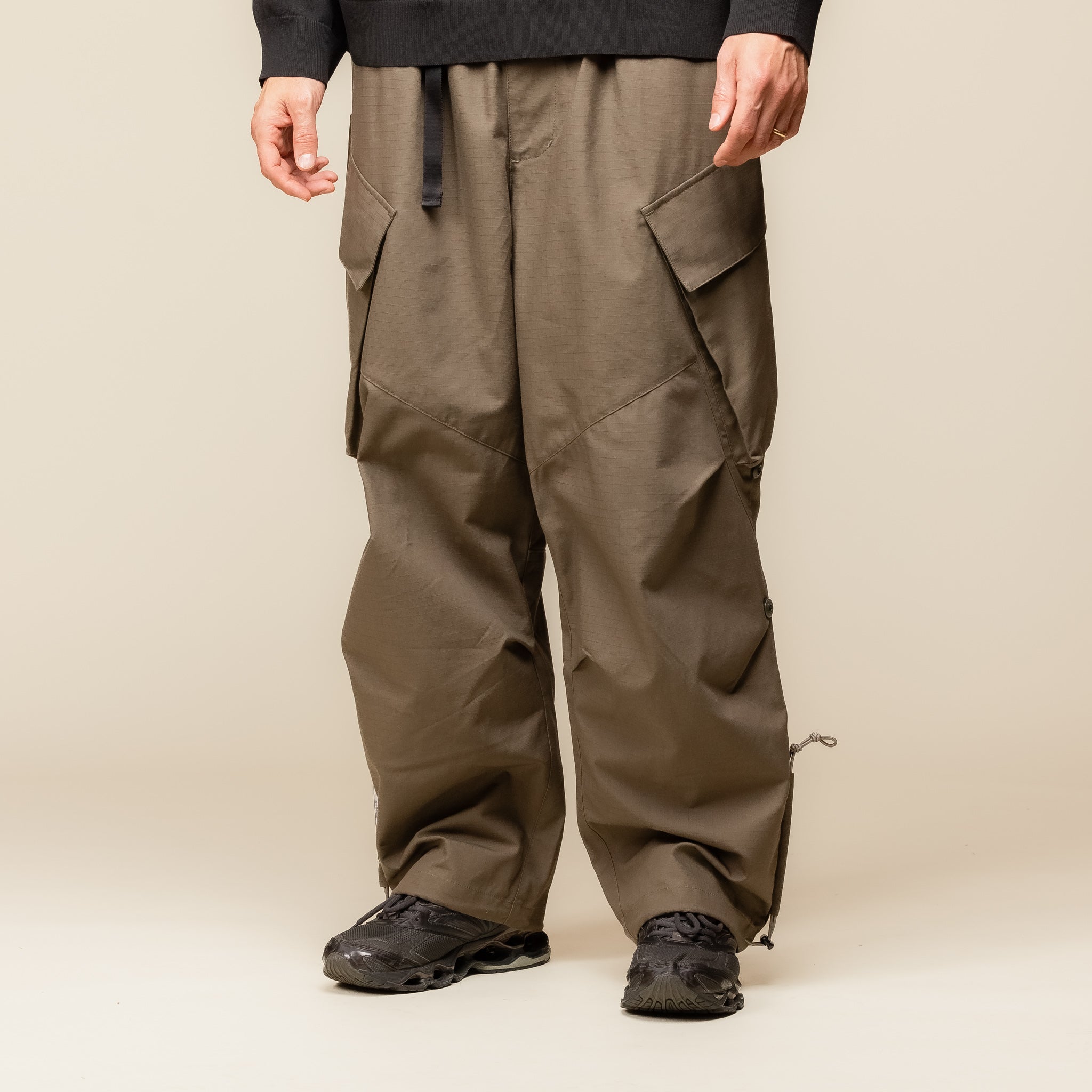 Poliquant - Changing Length Cargo Wide Pants - Khaki