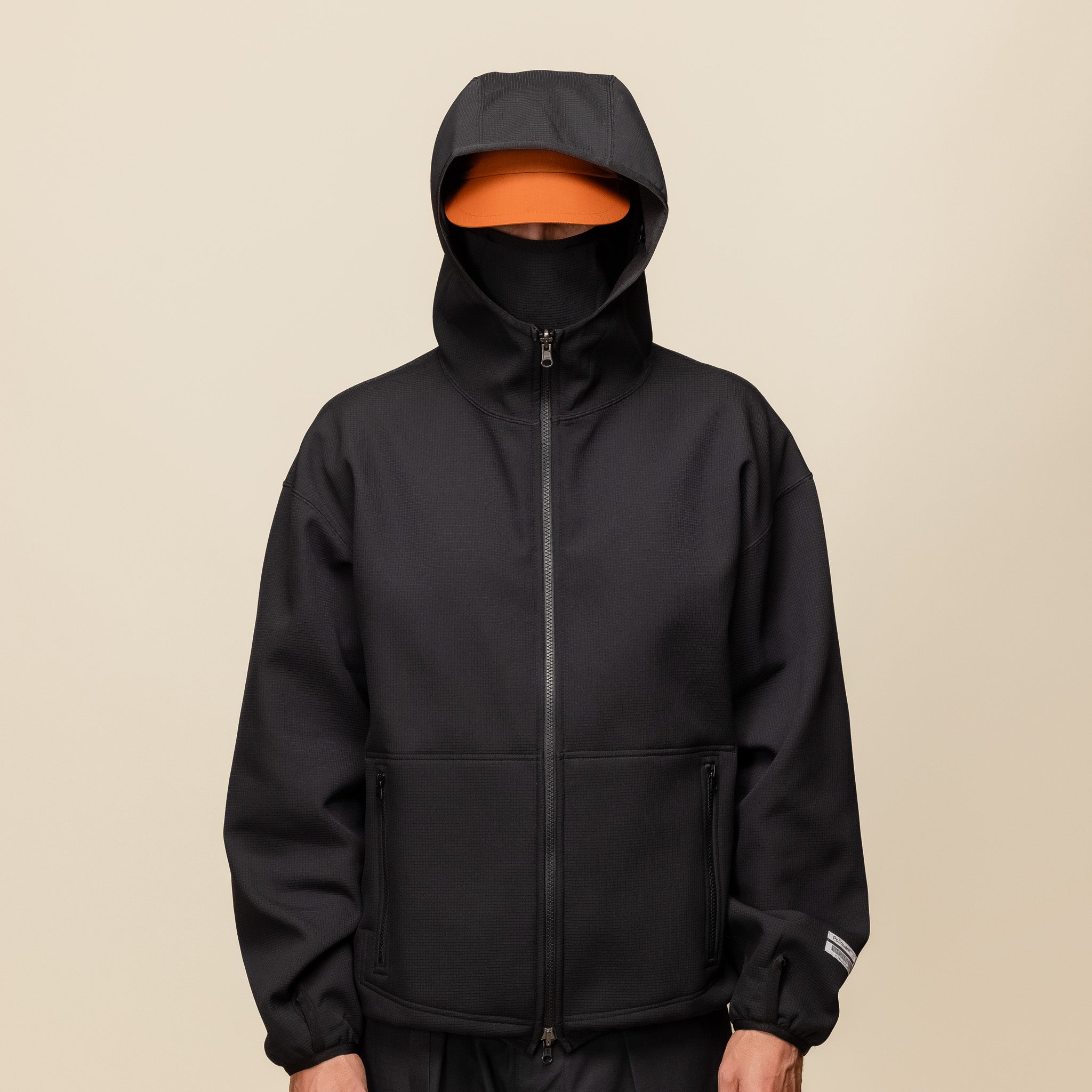 Poliquant - Fleece Zip Up Parka Jacket - Black