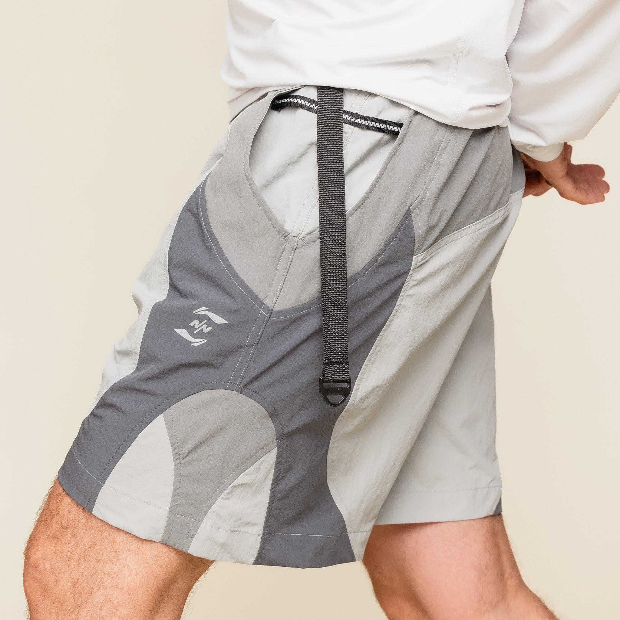 NINEpointNINE x LI-NING - Tiles Sport Shorts - Grey "Li-ning x ninepointnine" "ninepointnine stockists"