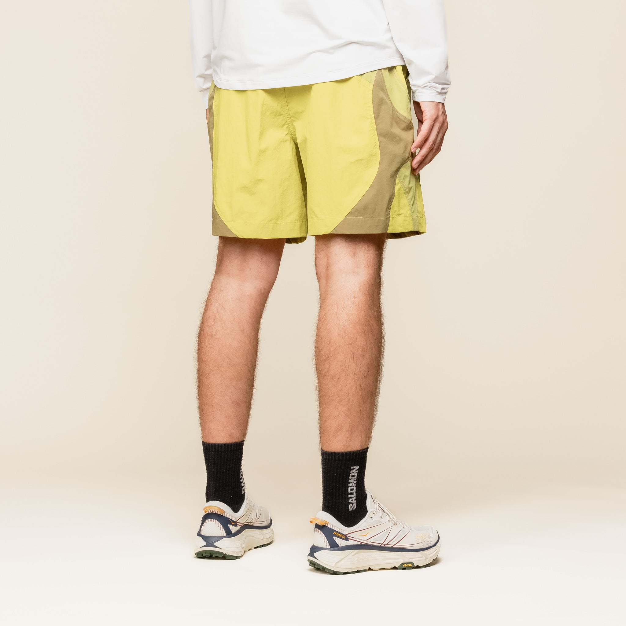 NINEpointNINE x LI-NING - Tiles Sport Shorts - Yellow "Li-ning x ninepointnine" "ninepointnine stockists"