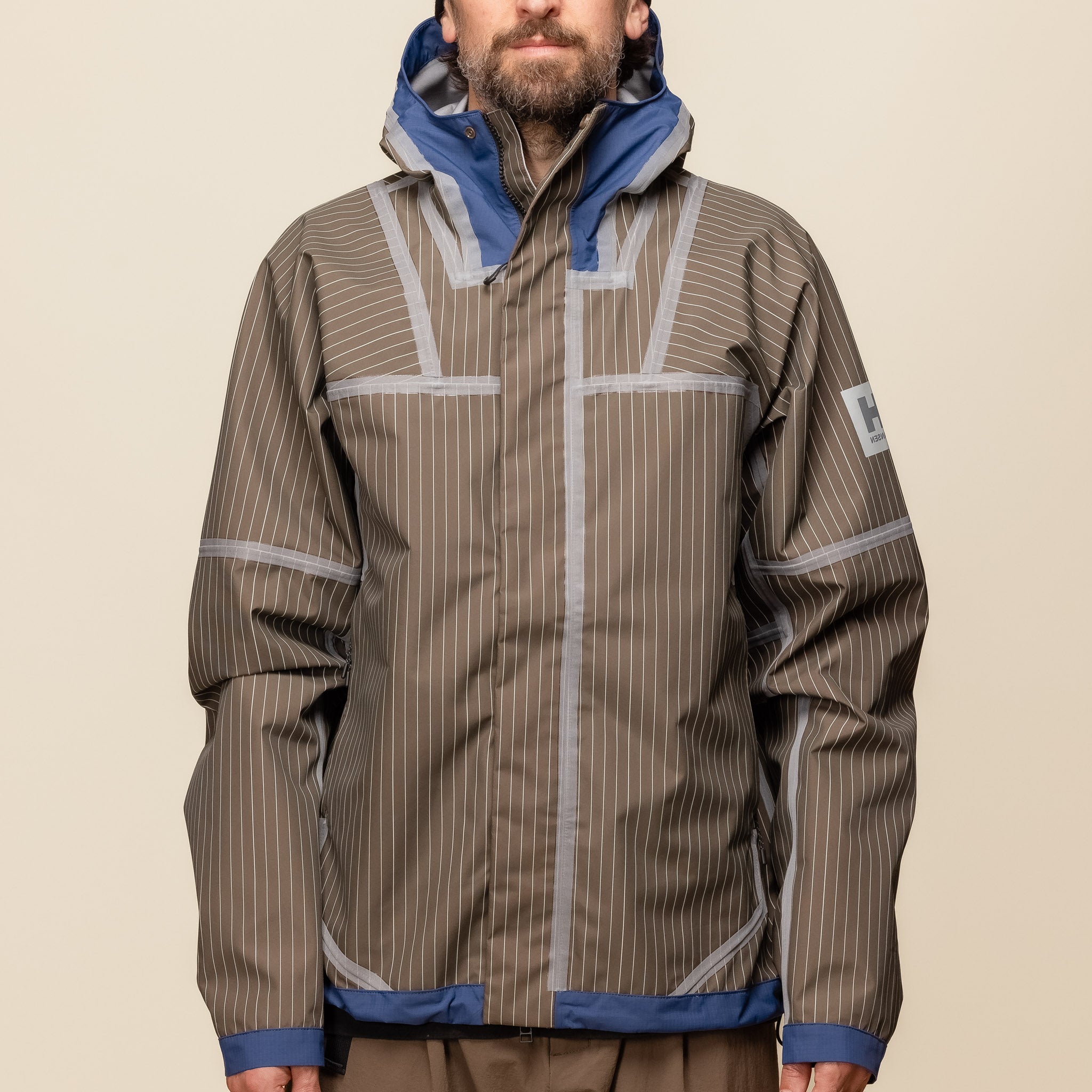 Helly Hansen Archive HH-118389225 - Arc Reversed Storm Shell Jacket - Mole Brown Pinstripe