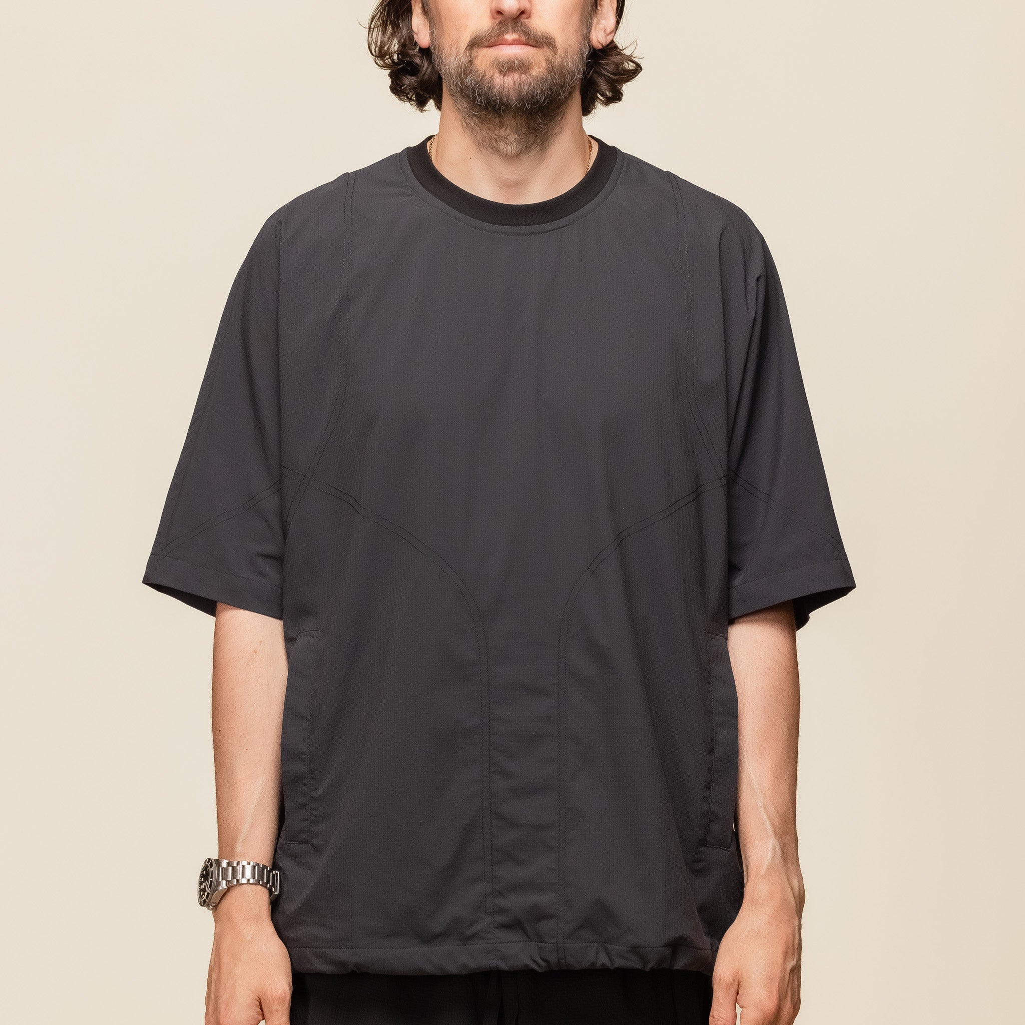 Oqliq - Root Woven T-Shirt - Black "oqliq Taiwan" "oqliq clothing" "oqliq stockists"