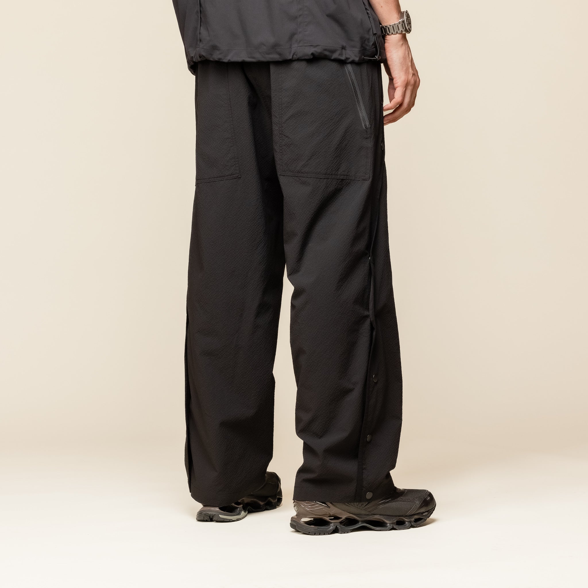 OqLiq - Tai Chi Line Tearaway Pants - Black "oqliq Taiwan" "oqliq clothing" "oqliq stockist"