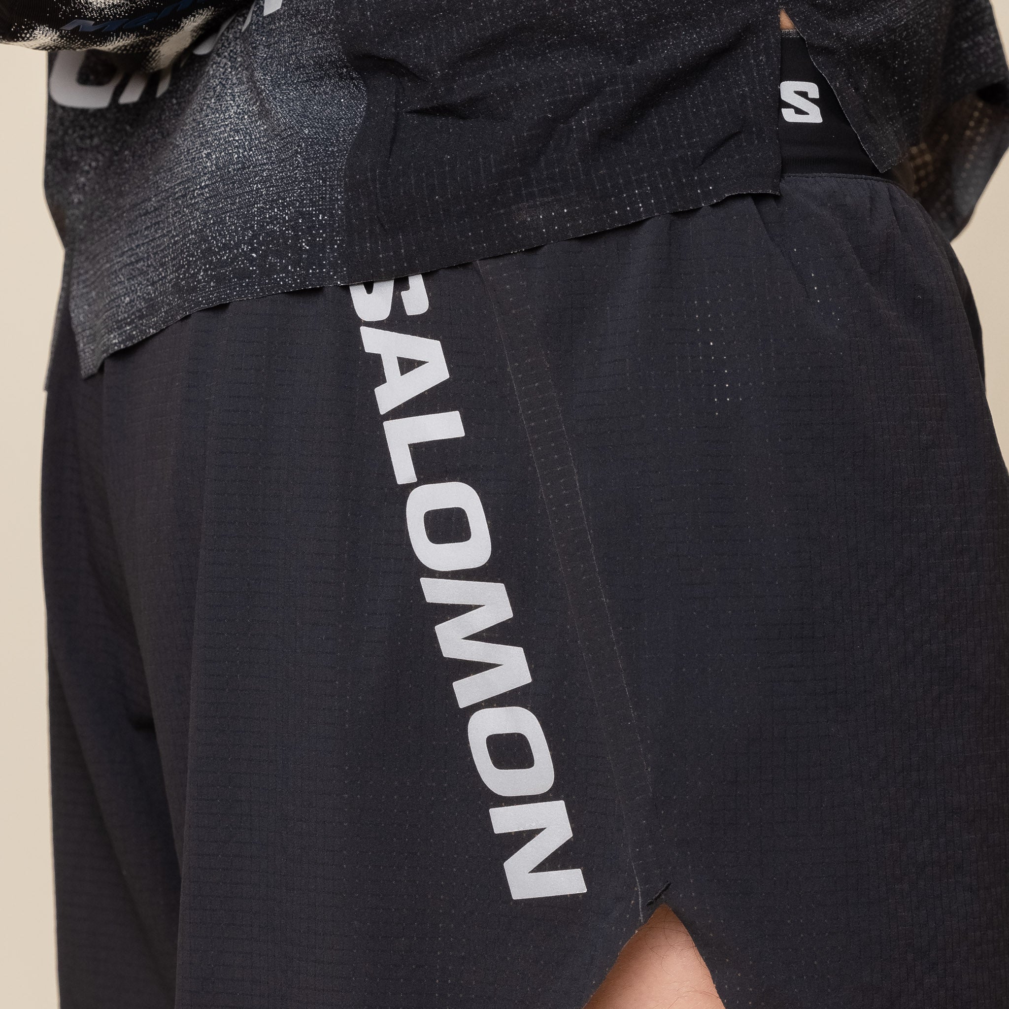 Salomon x Mental Athletic - Mental Athletic Run Shorts - Deep Black
