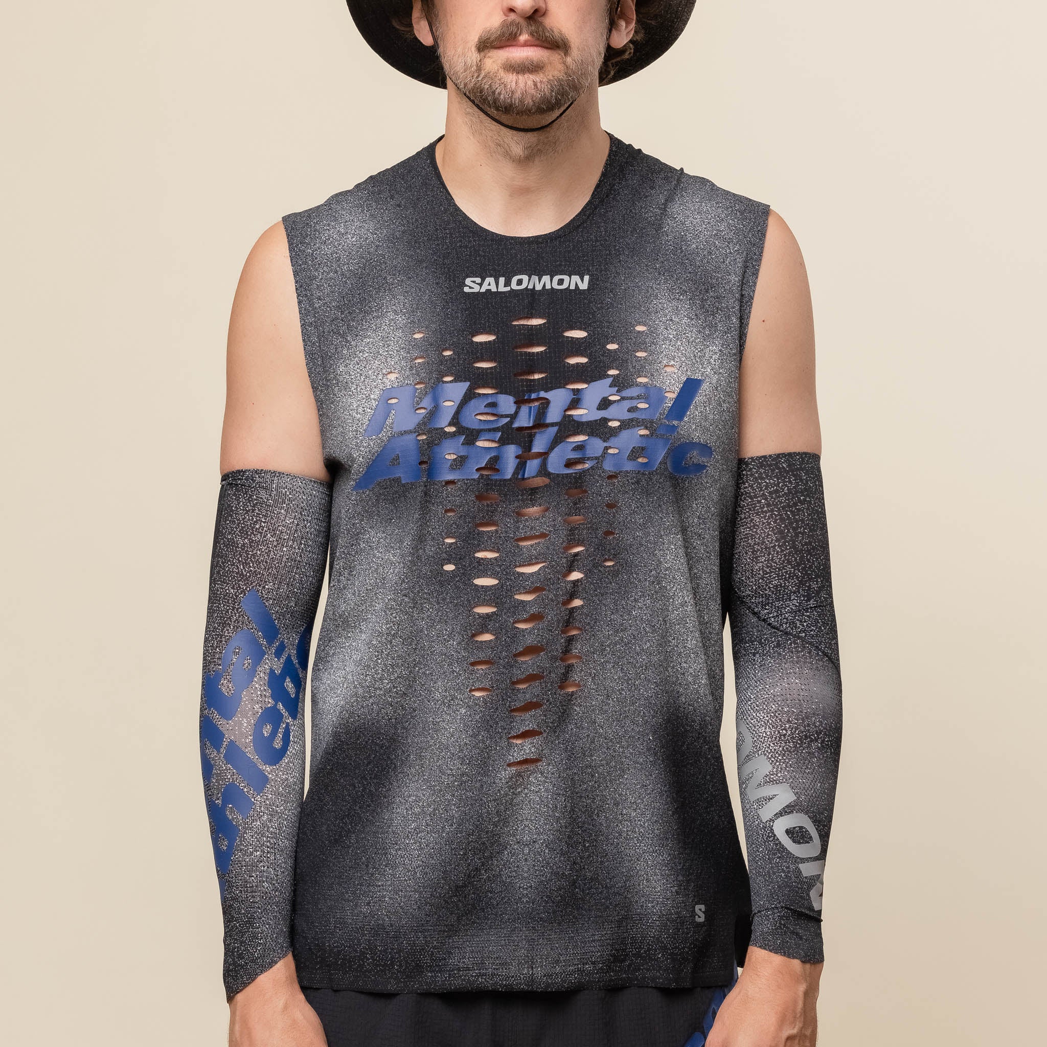 Salomon x Mental Athletic - Mental Athletic Run Tank Top - Deep Black