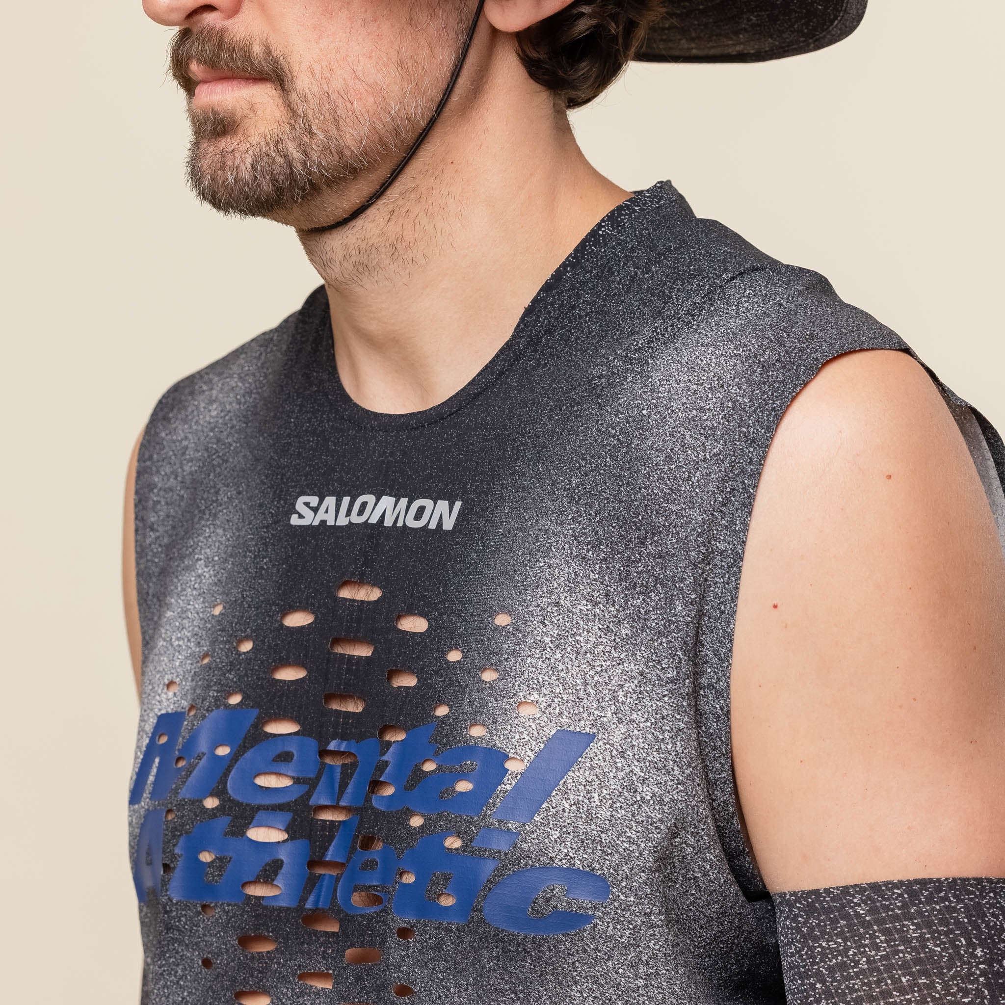 Salomon x Mental Athletic - Mental Athletic Run Tank Top - Deep Black