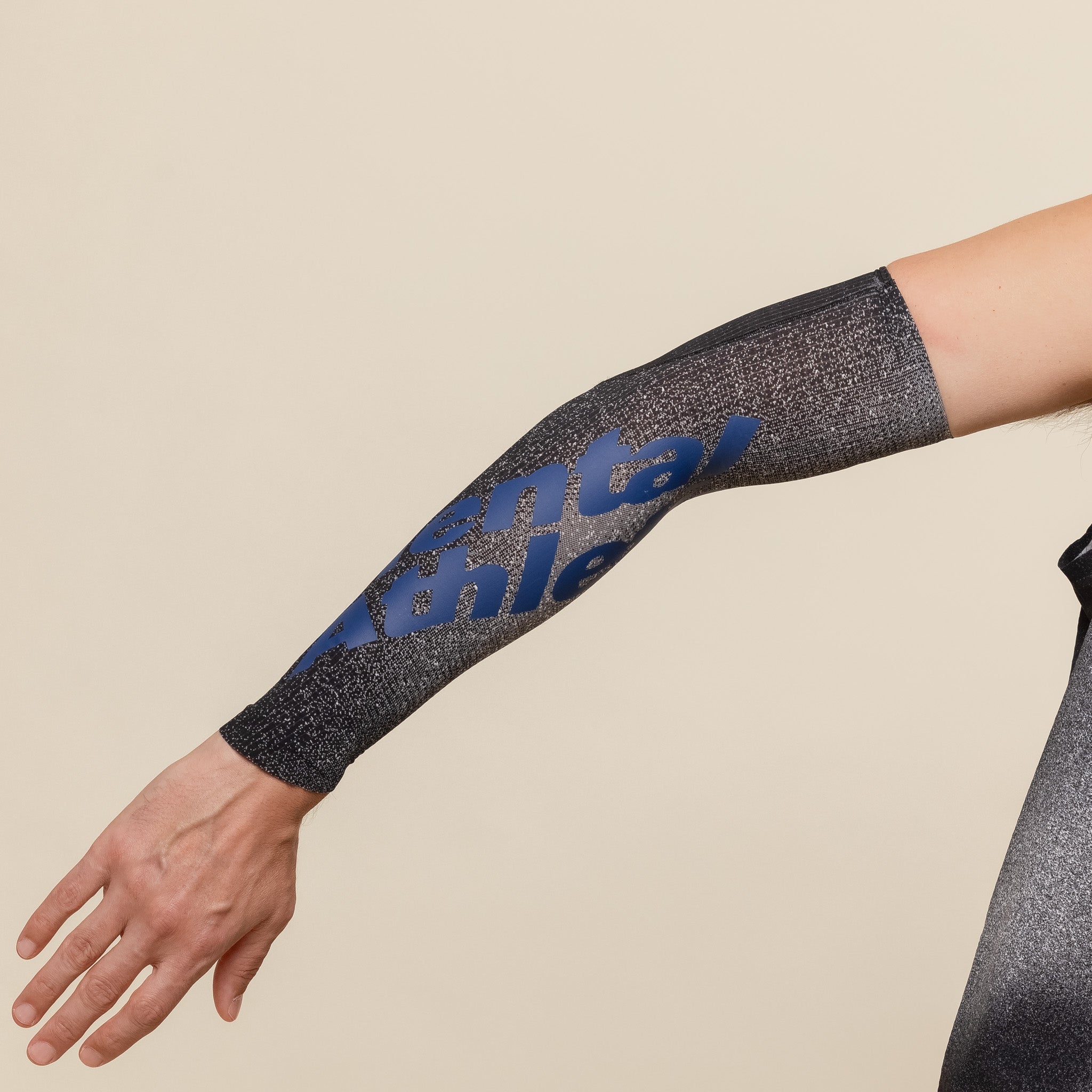 Salomon x Mental Athletic - Mental Athletic Running Sleeves - Deep Black / White / AO