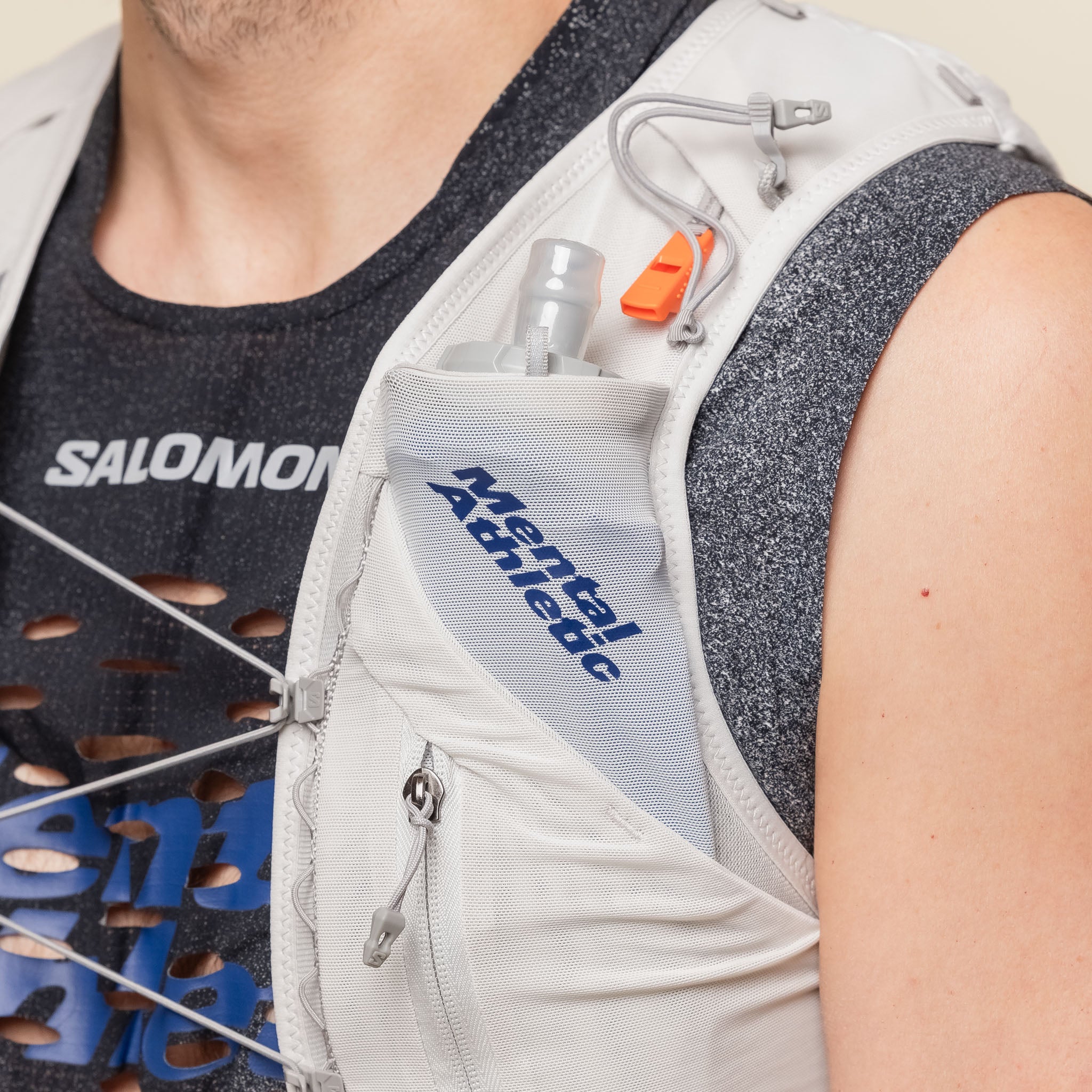 Salomon x Mental Athletic - ADV Skin 12 Mental Athletic Running Vest - Lunar Rock / White / Alloy