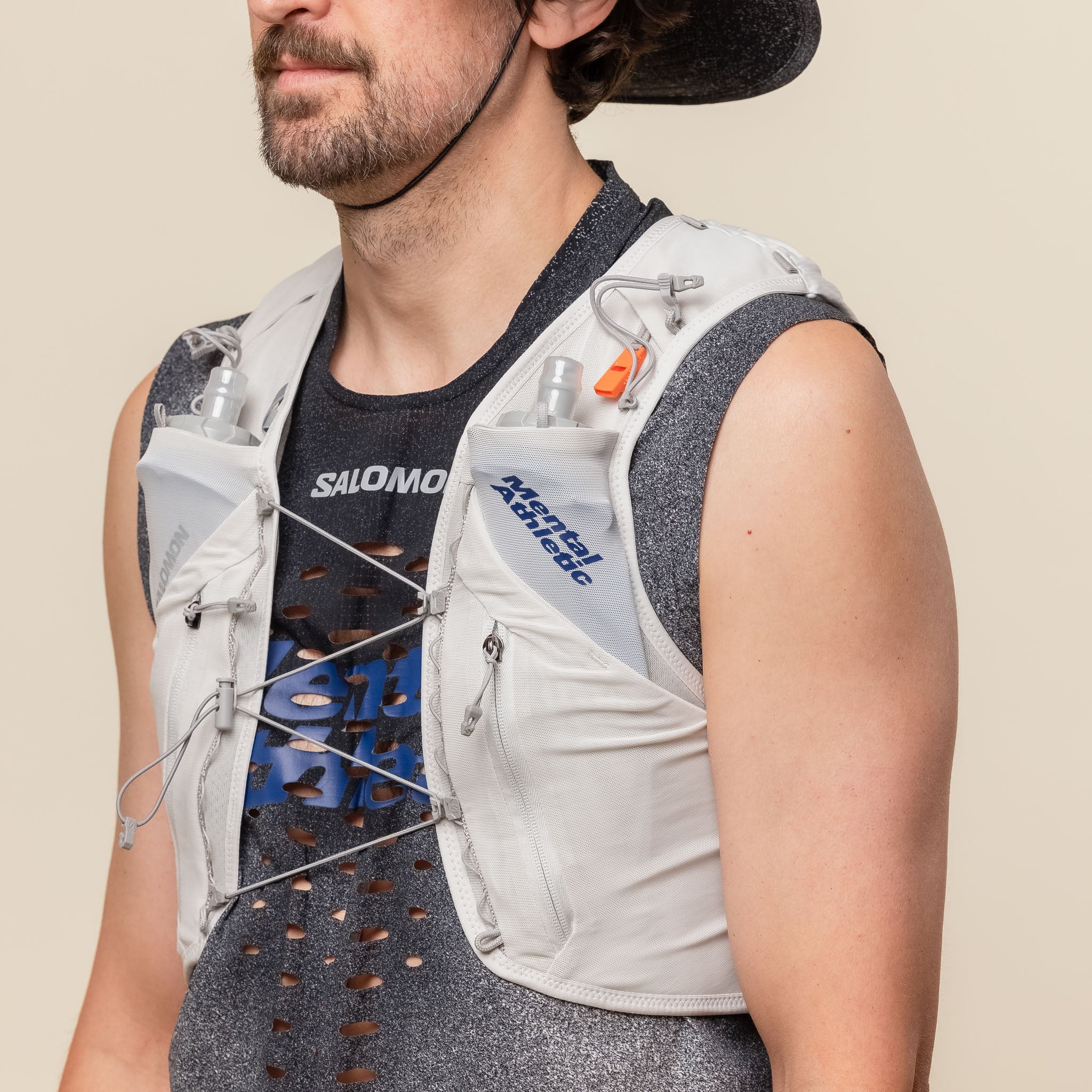 Salomon x Mental Athletic - ADV Skin 12 Mental Athletic Running Vest - Lunar Rock / White / Alloy