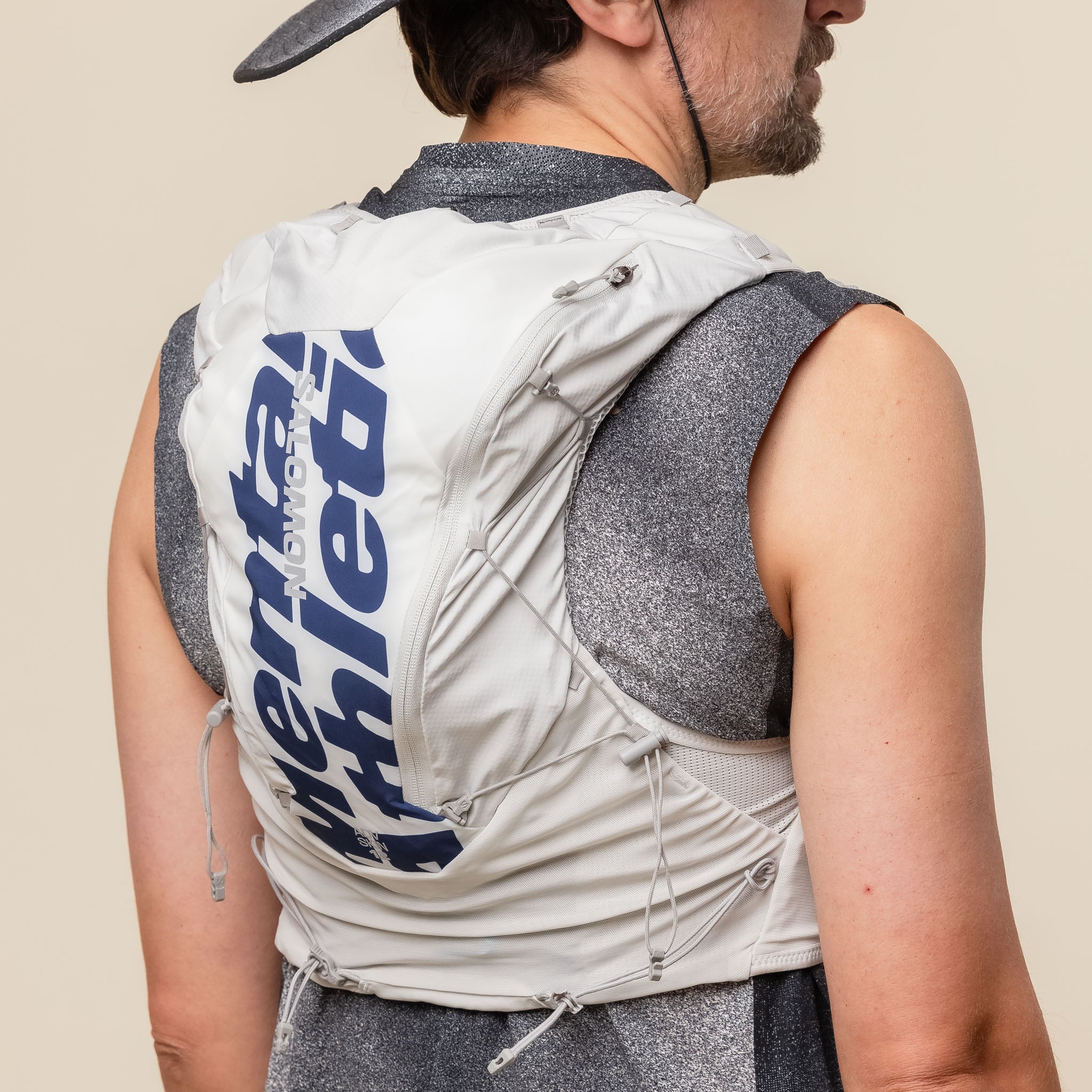 Salomon x Mental Athletic - ADV Skin 12 Mental Athletic Running Vest - Lunar Rock / White / Alloy