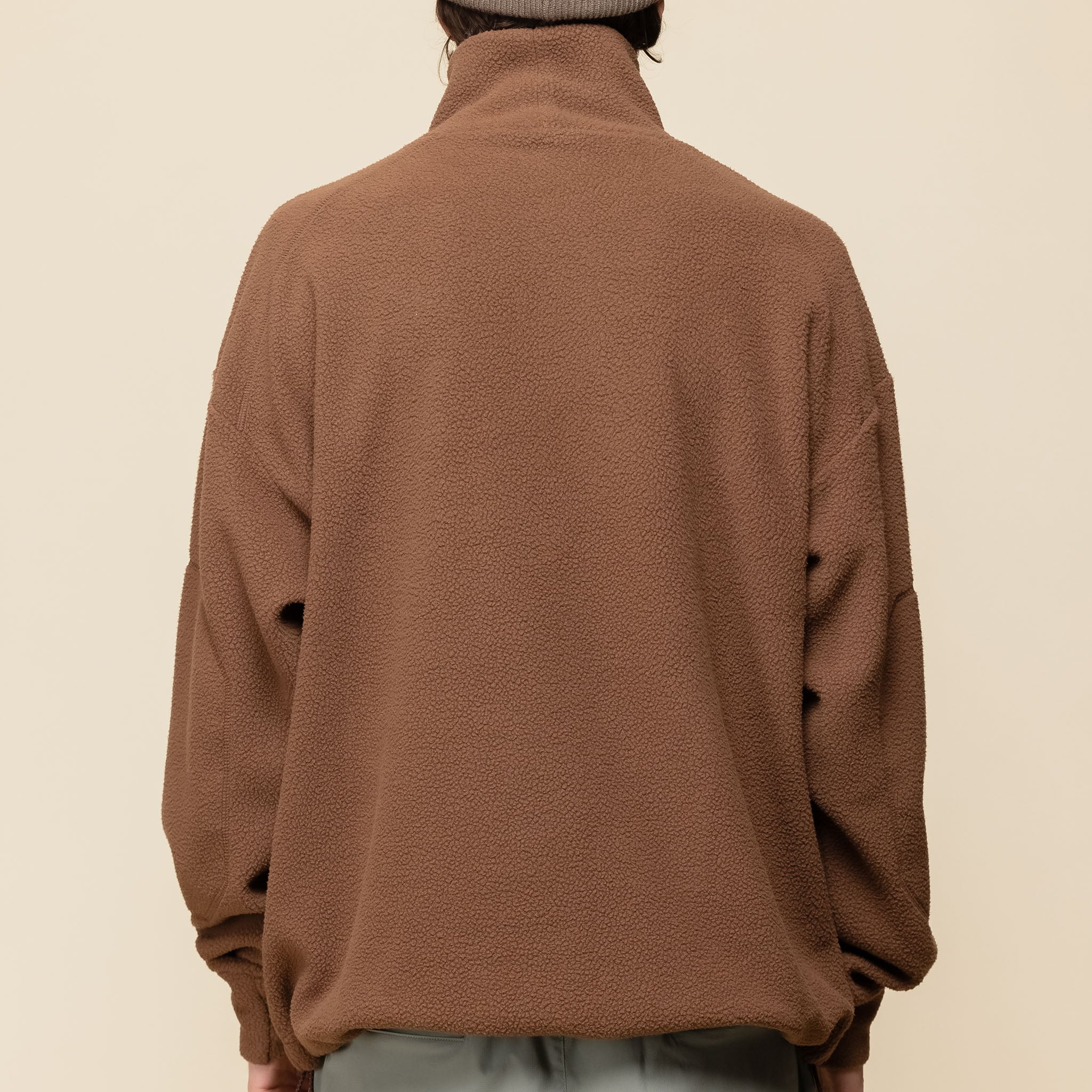 F/CE - Polartec® Boa Mock Neck Sweater - Brown "f/ce stockist" "f/ce sale" "f/ce fleece"