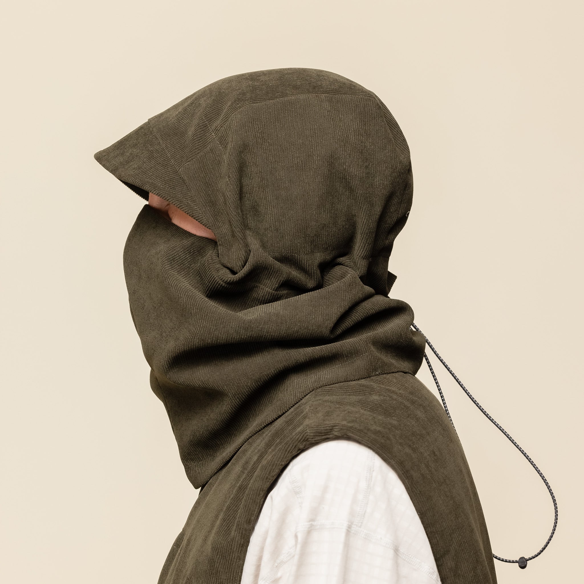 DEMARCOLAB - Active Cord Hooded Warmer - Olive "demarcolab" "demarcolab stockists" "demarcolab taiwan" "demarco lab"