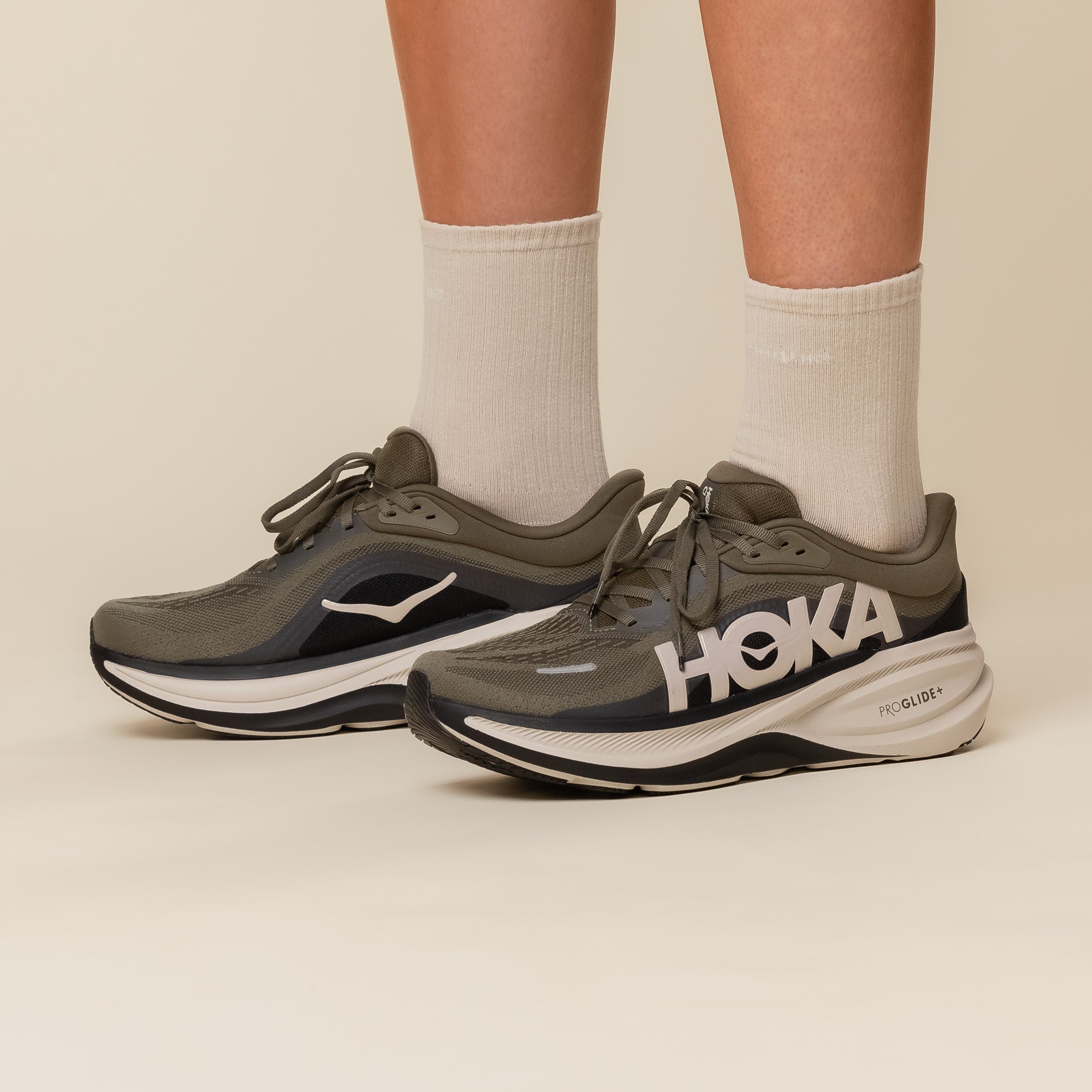 HOKA - Women's Clifton Pro - Antique Olive/River Rock Grey