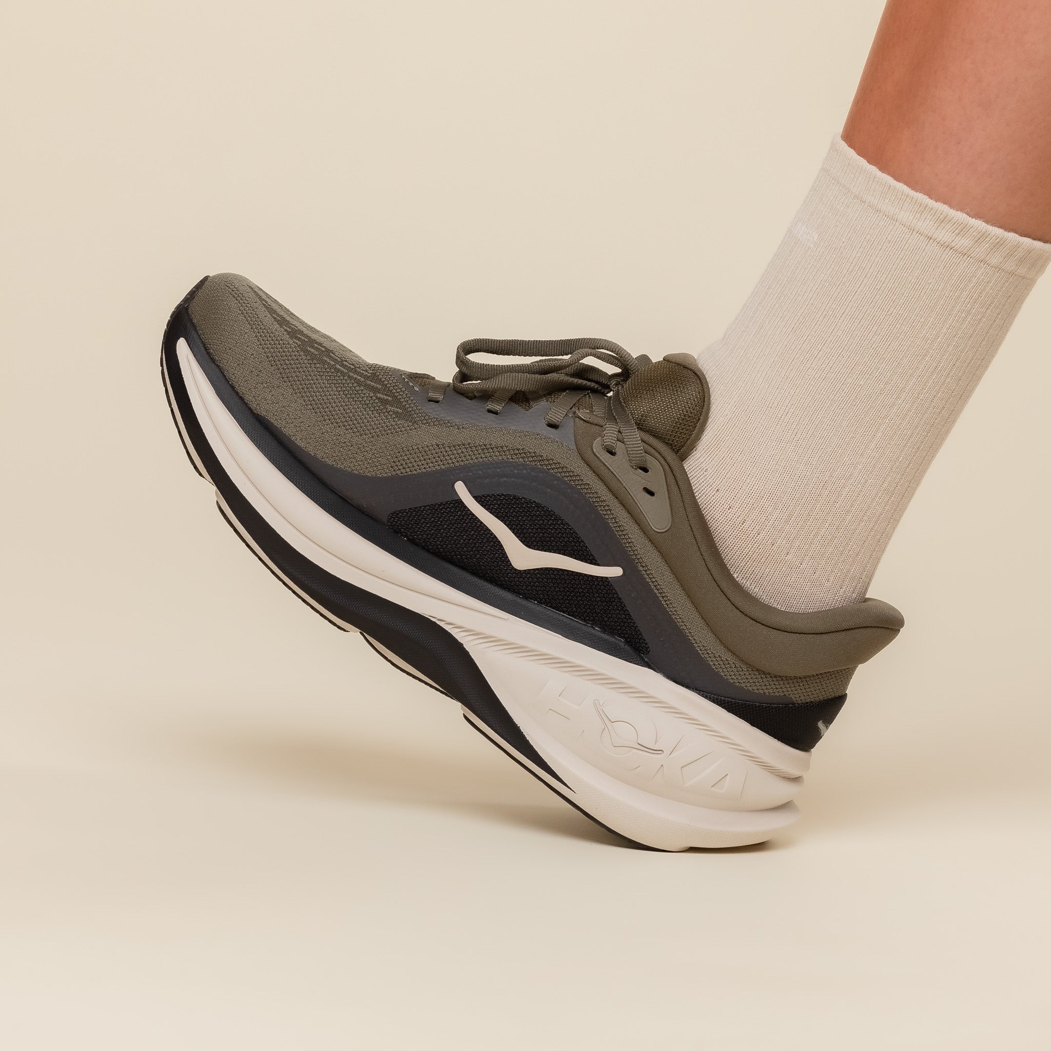 HOKA - Women's Clifton Pro - Antique Olive/River Rock Grey