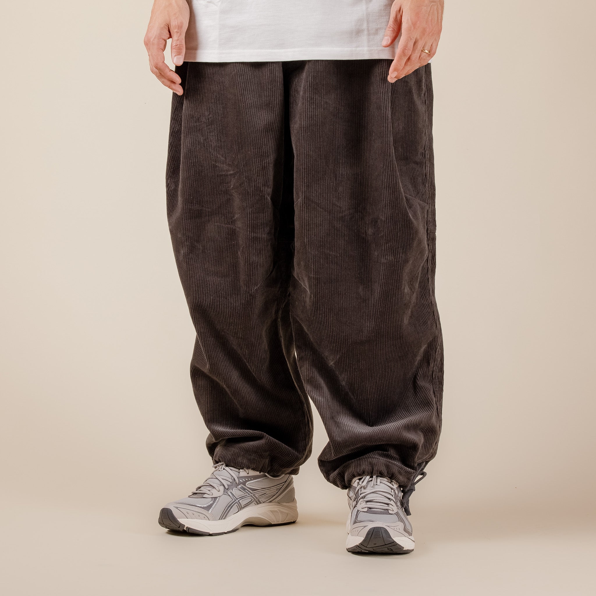 Merely Made - Corduroy Relax Wide Pants - Iron Grey 23FML212PT