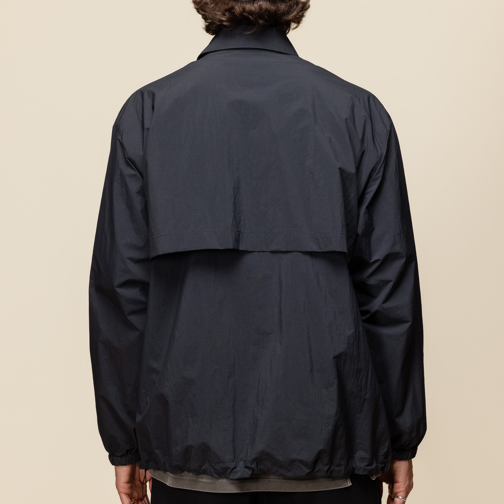 Still by Hand - Nylon Pullover Anorak Jacket - Black BL07243