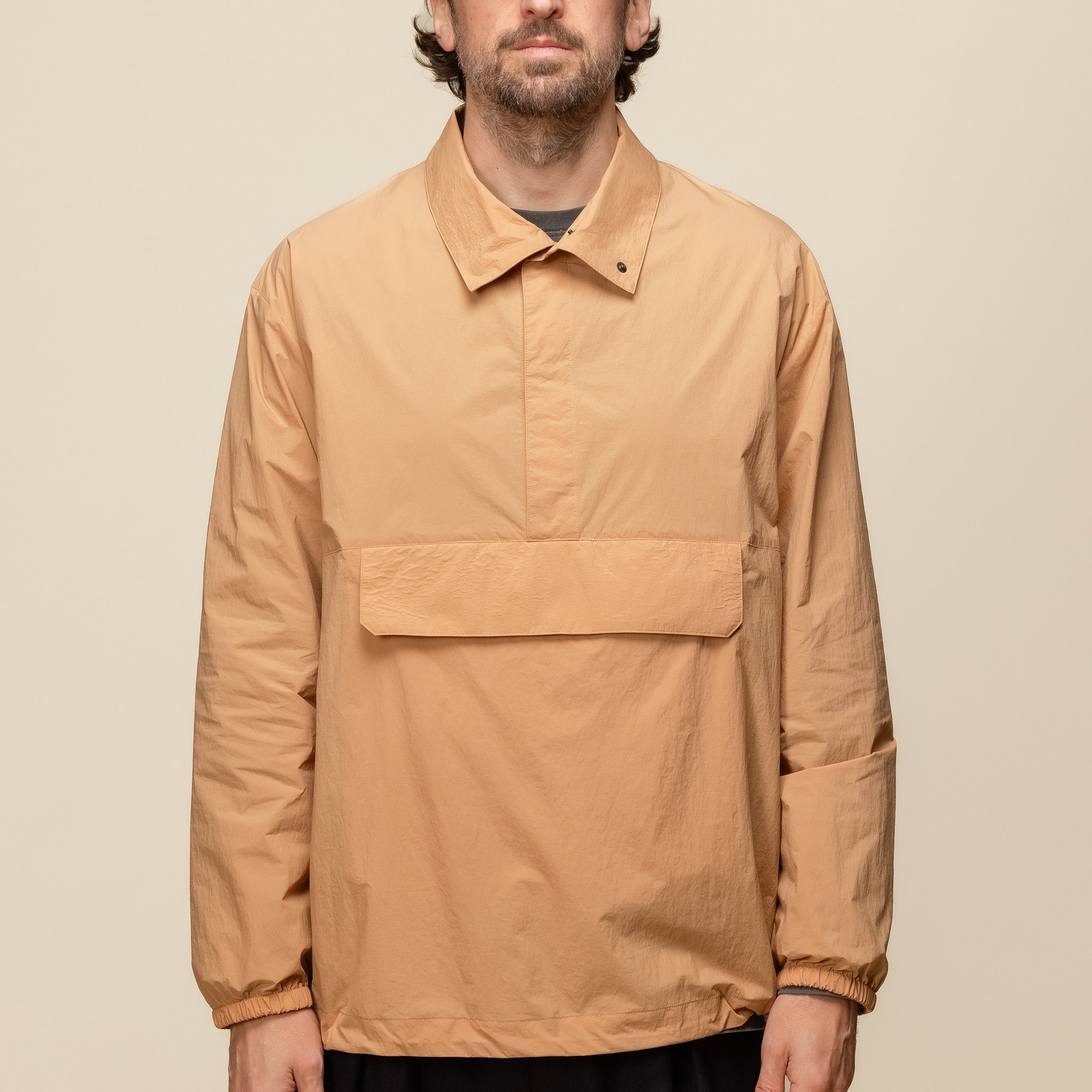 Still by Hand - Nylon Pullover Anorak Jacket - Pale Orange BL07243