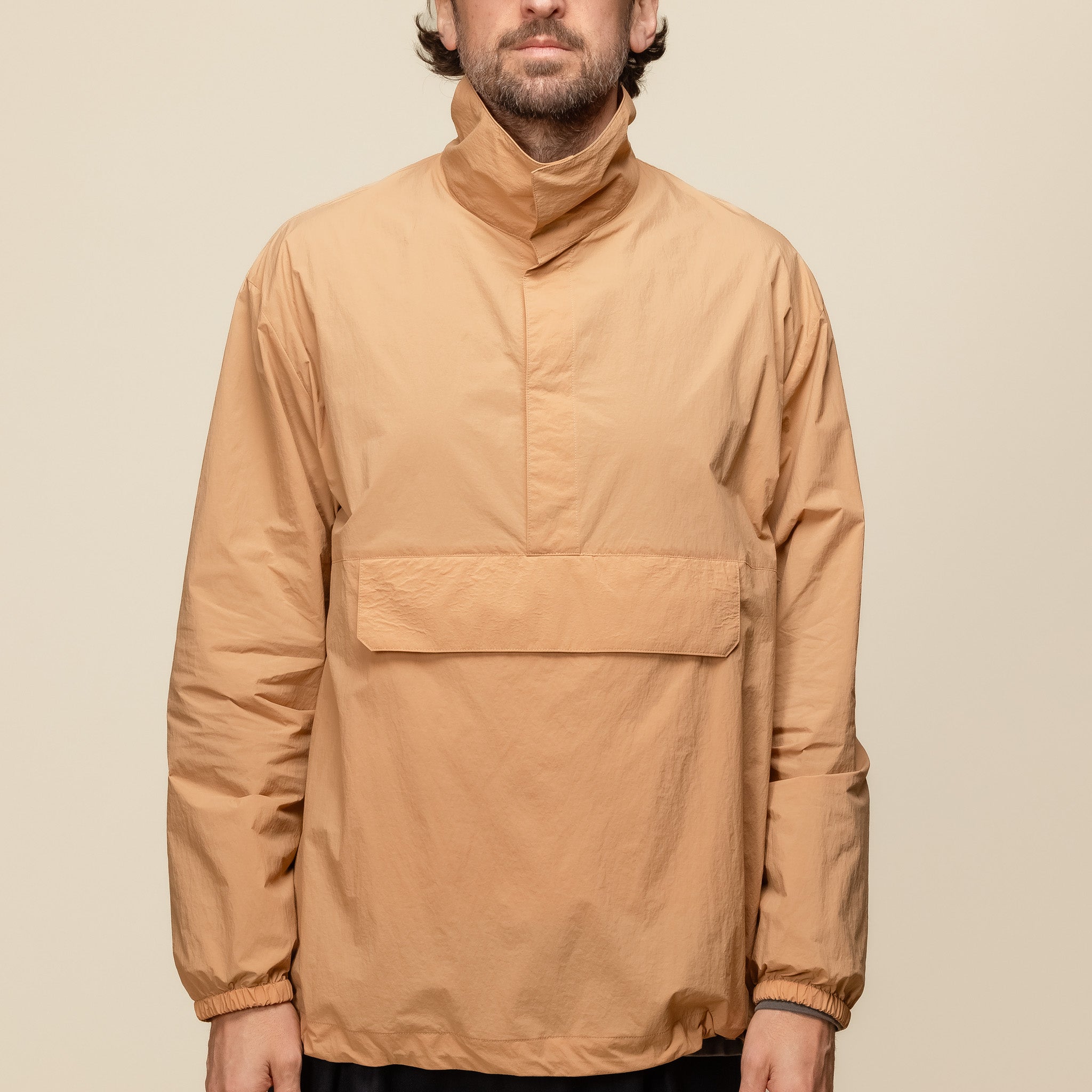 Still by Hand - Nylon Pullover Anorak Jacket - Pale Orange BL07243