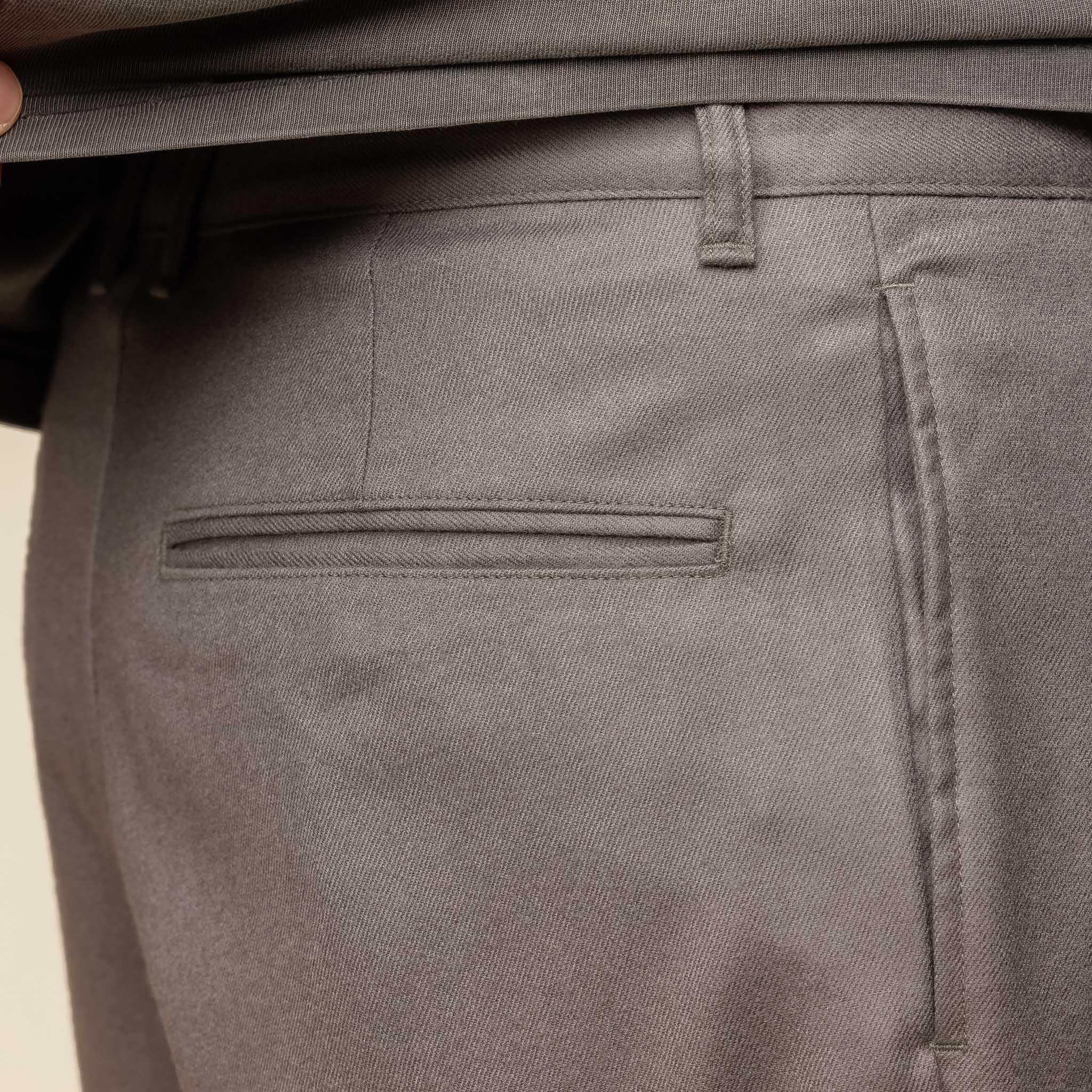 Still by Hand - Box Pleat Wool Pants - Greige PT07243 "still by hand uk stockist" "still by hand"