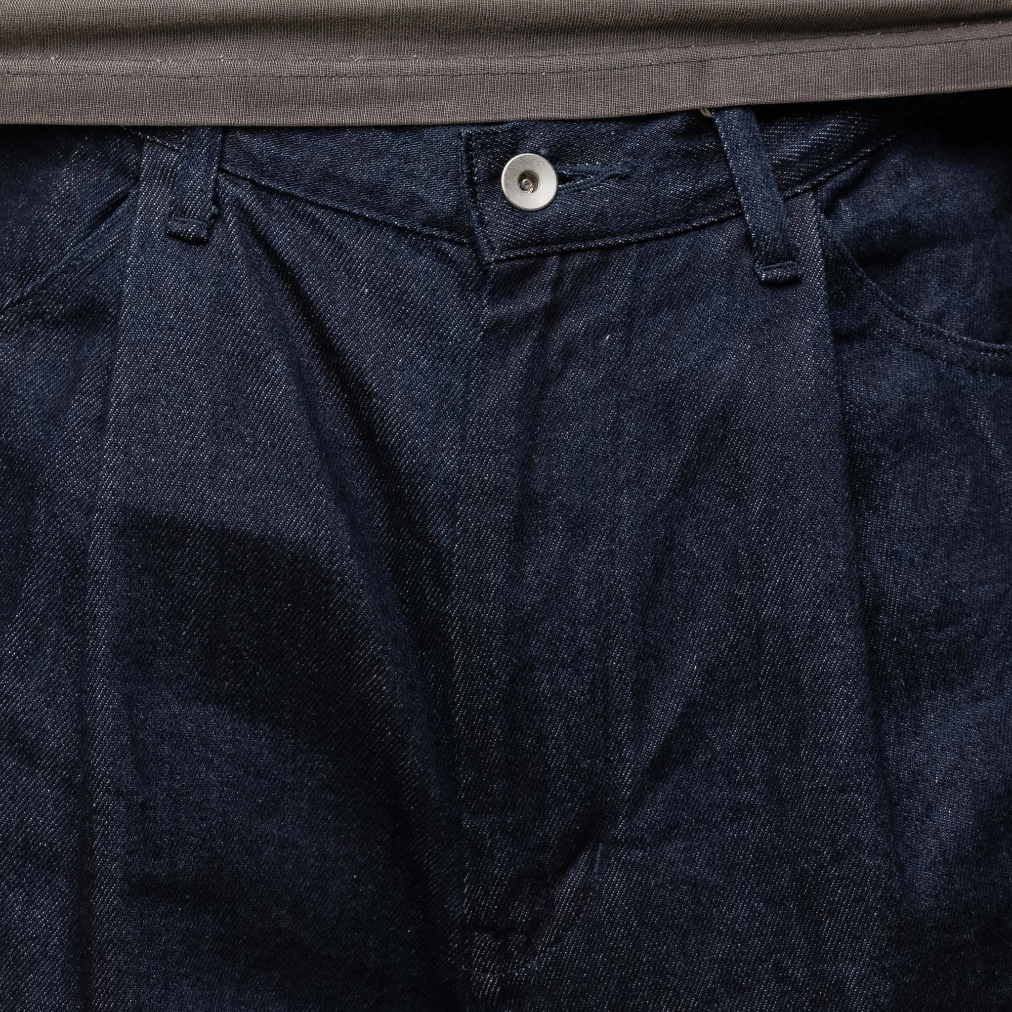 Still by Hand - Denim Deep Tuck Pants - Navy