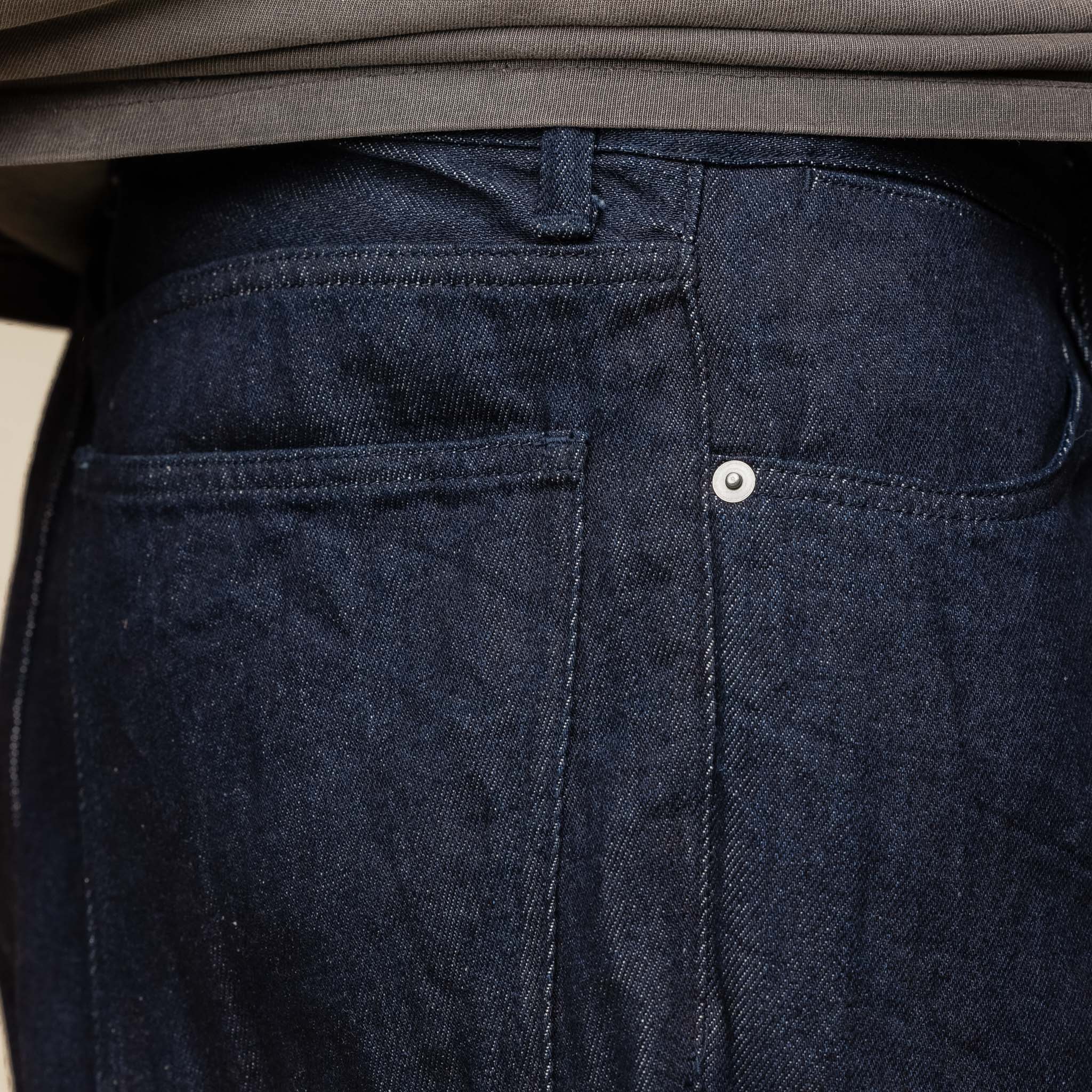 Still by Hand - Denim Deep Tuck Pants - Navy