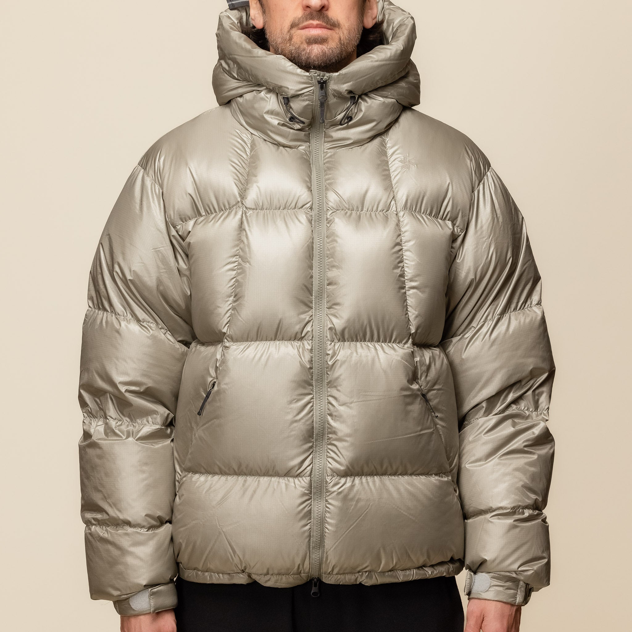 Goldwin - Pertex Quantum Down Parka - Oak Beige "goldwin stockists" "goldwin puffer jacket" "Goldwin down jacket"