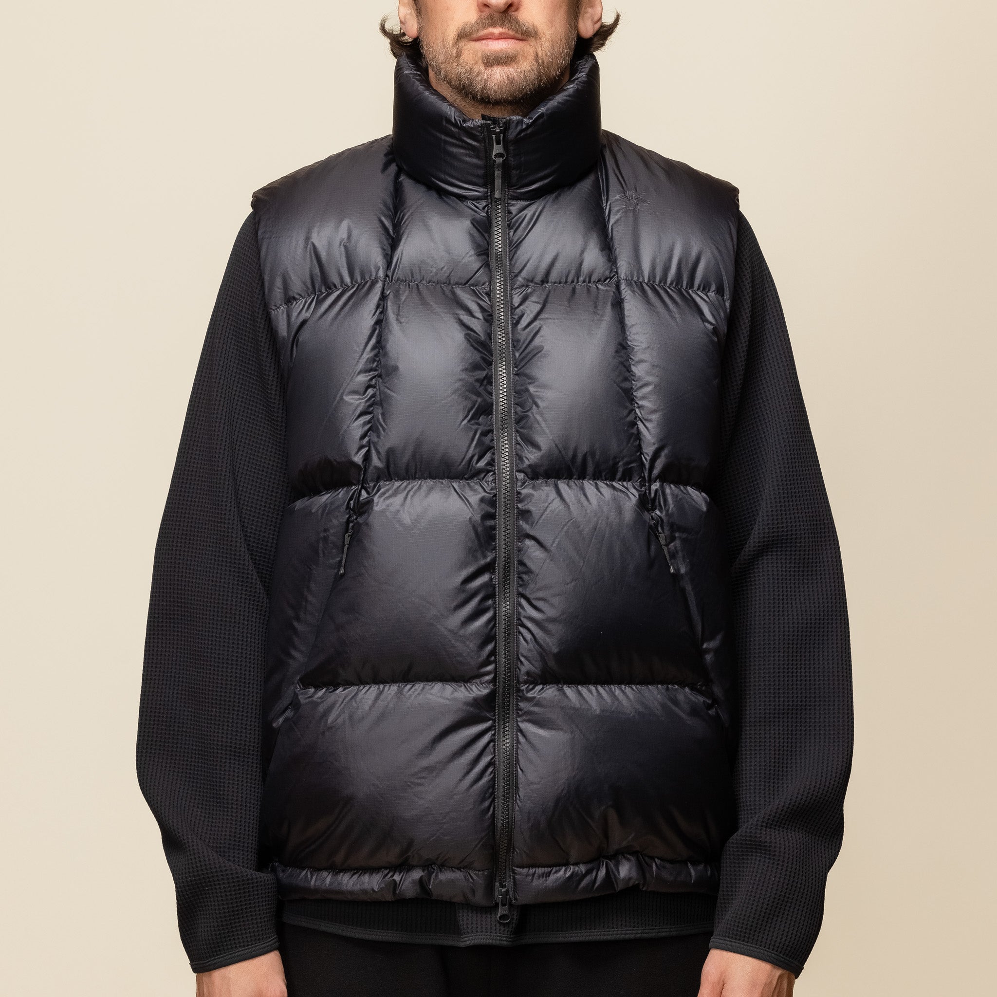 Goldwin - Pertex Quantum Down Vest - Black "goldwin stockists" "goldwin puffer vest" "Goldwin down jacket"