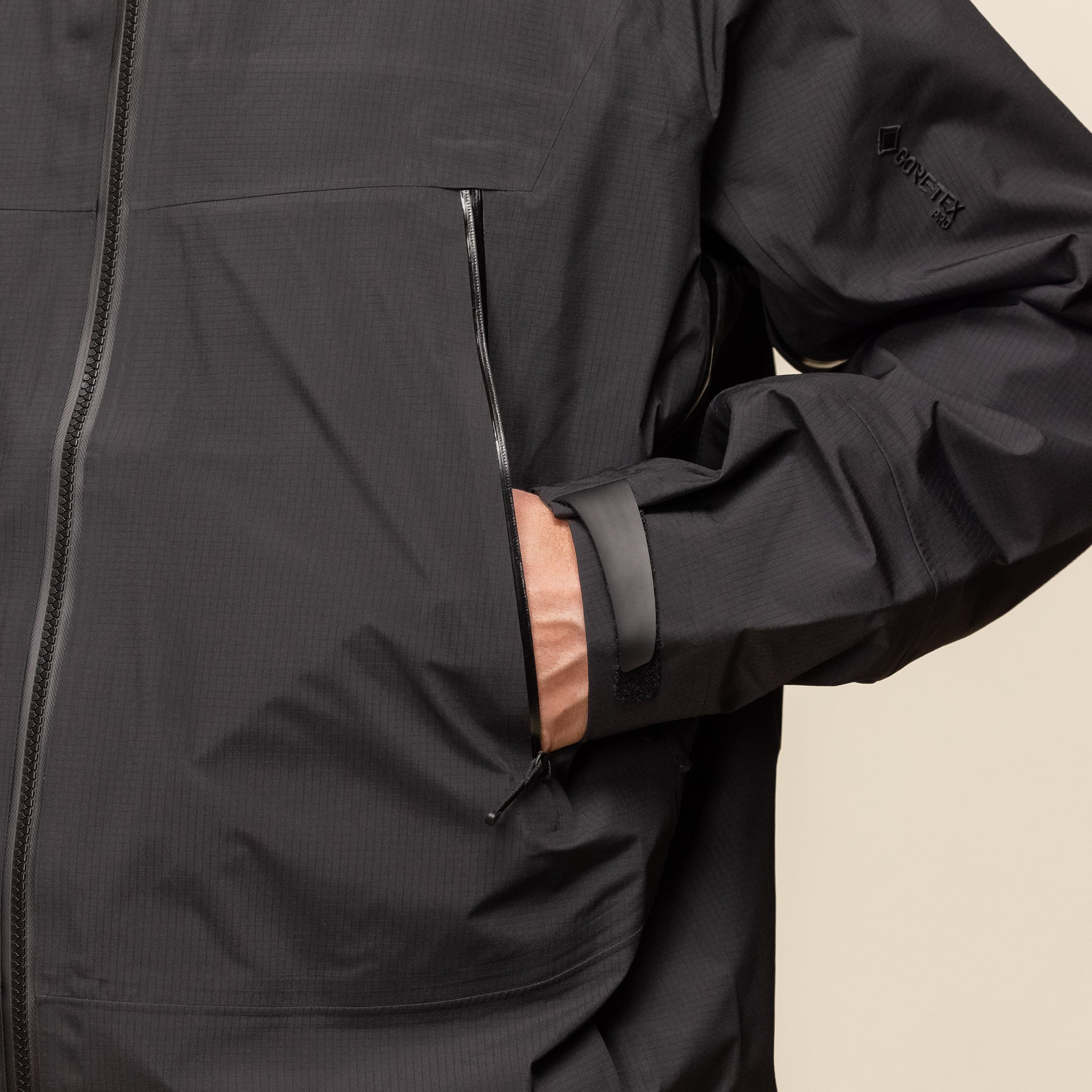 Goldwin - Gore-Tex Pro 3L Jacket - Black GM03313 "Goldwin gore-tex" "Goldwin jacket" "Goldwin stockists" "Goldwin gore-tex pro"