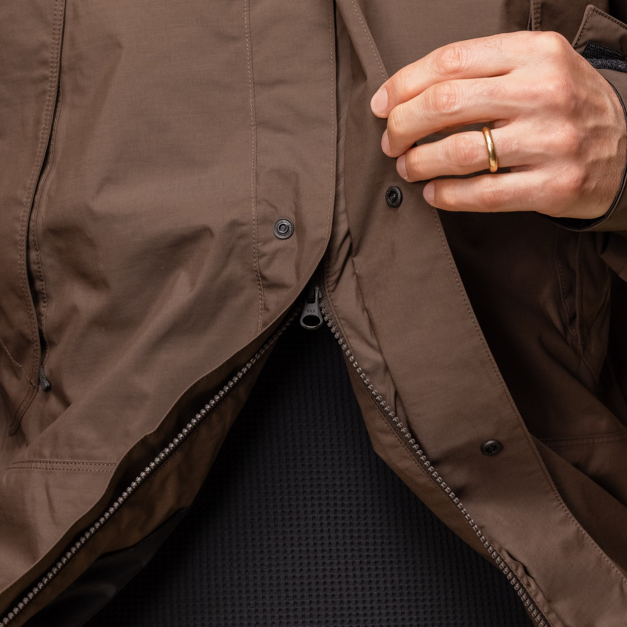 Goldwin - Pertex Unlimited 2L Jacket - Jet Brown GM14300 "goldwin stockist" "Goldwin jacket"