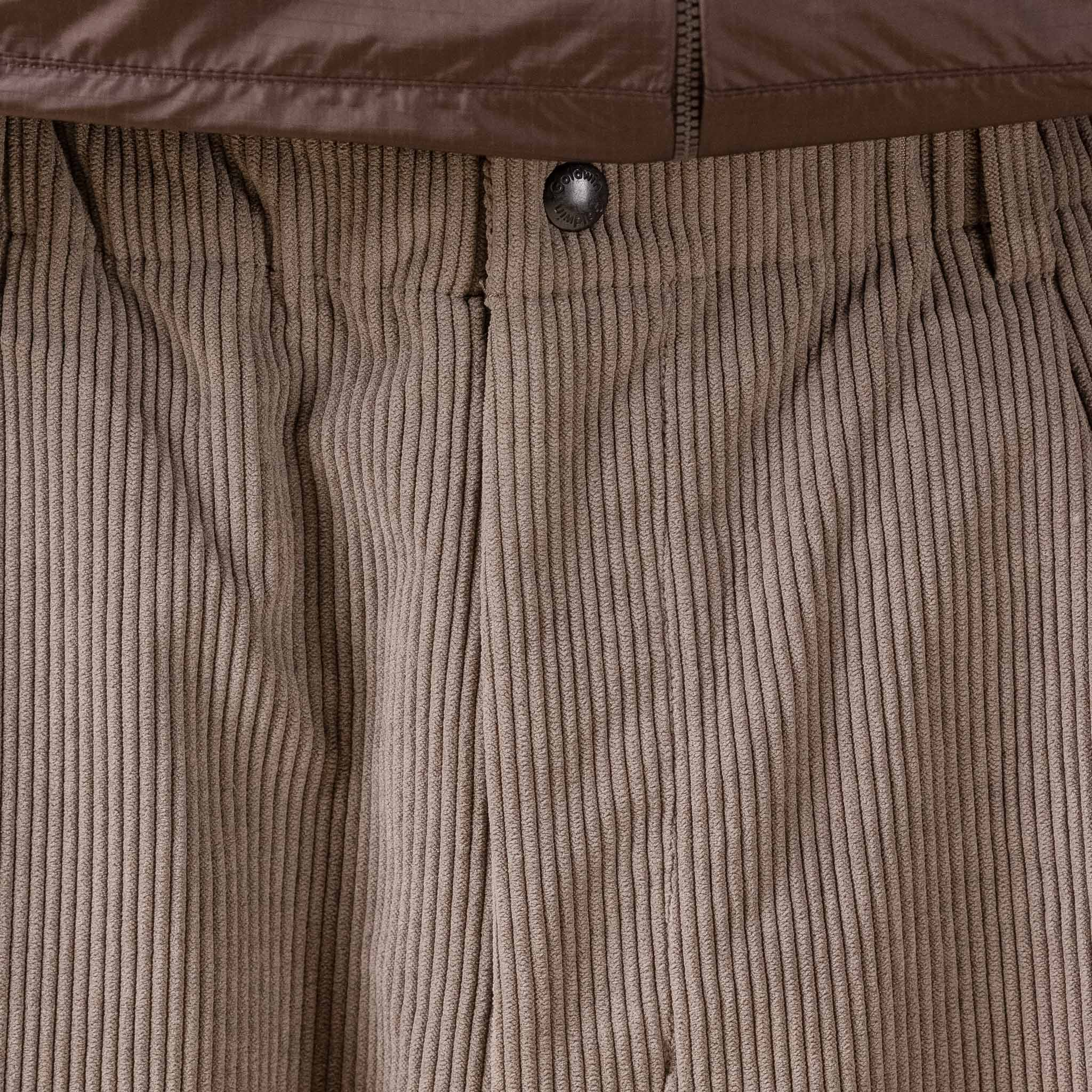 Goldwin - Fine Wale Cord Pants - Taupe Grey GL73353 "Goldwin stockists" "Goldwin pants" "Goldwin trousers"