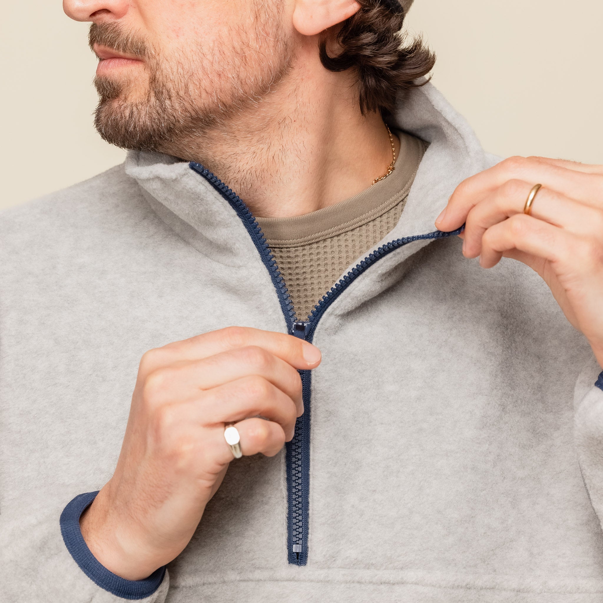 SO SHOP & HOSTEL NAKAMEGURO - Half Zip Pullover Fleece Jacket - Grey