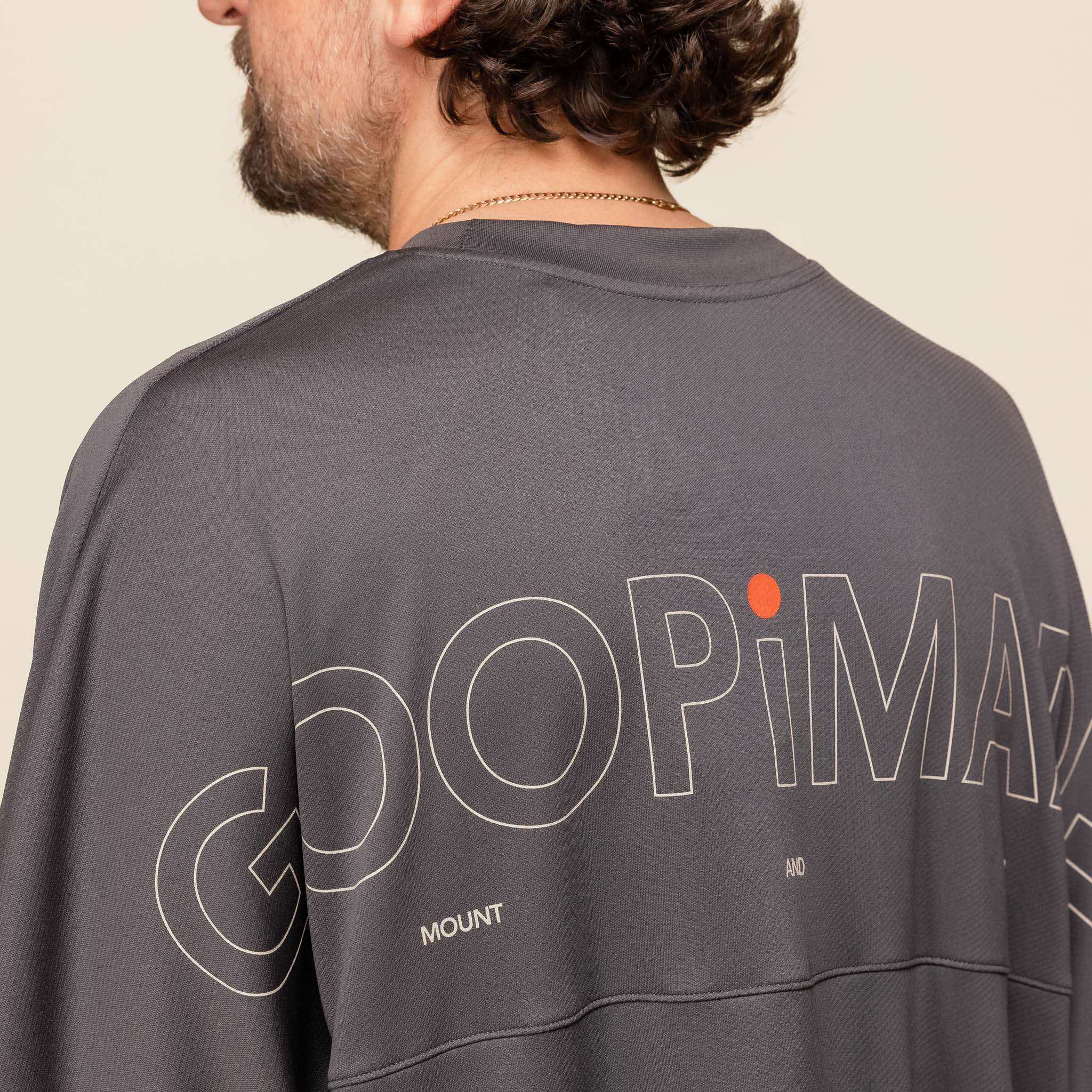 GOOPiMADE - “Rve-T3” Riverside Track Tee - Iron